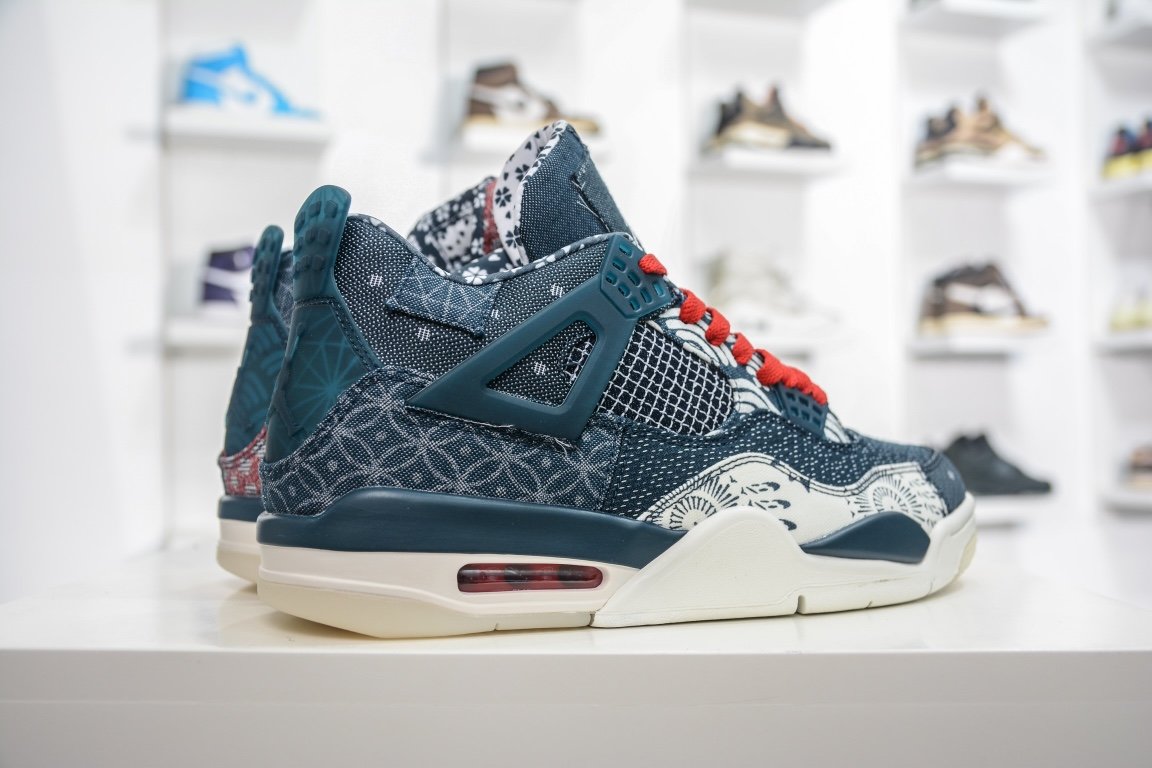 380 东莞大厂出品耐克Nike Air Jordan 4 Retro SE XQ "Sashiko" 日本刺子绣鸳鸯CW0898-400