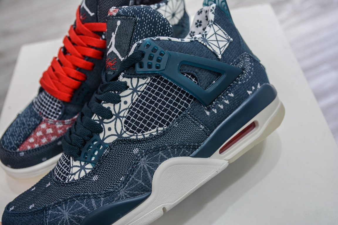 380 东莞大厂出品耐克Nike Air Jordan 4 Retro SE XQ "Sashiko" 日本刺子绣鸳鸯CW0898-400