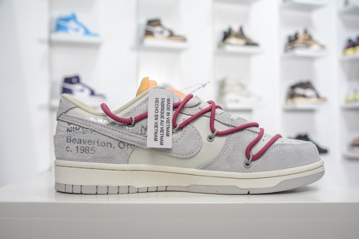 350 独家纯原给足优势 Off-White x Nike Dunk Low "The 50" No.35 灰白 DJ0950-114