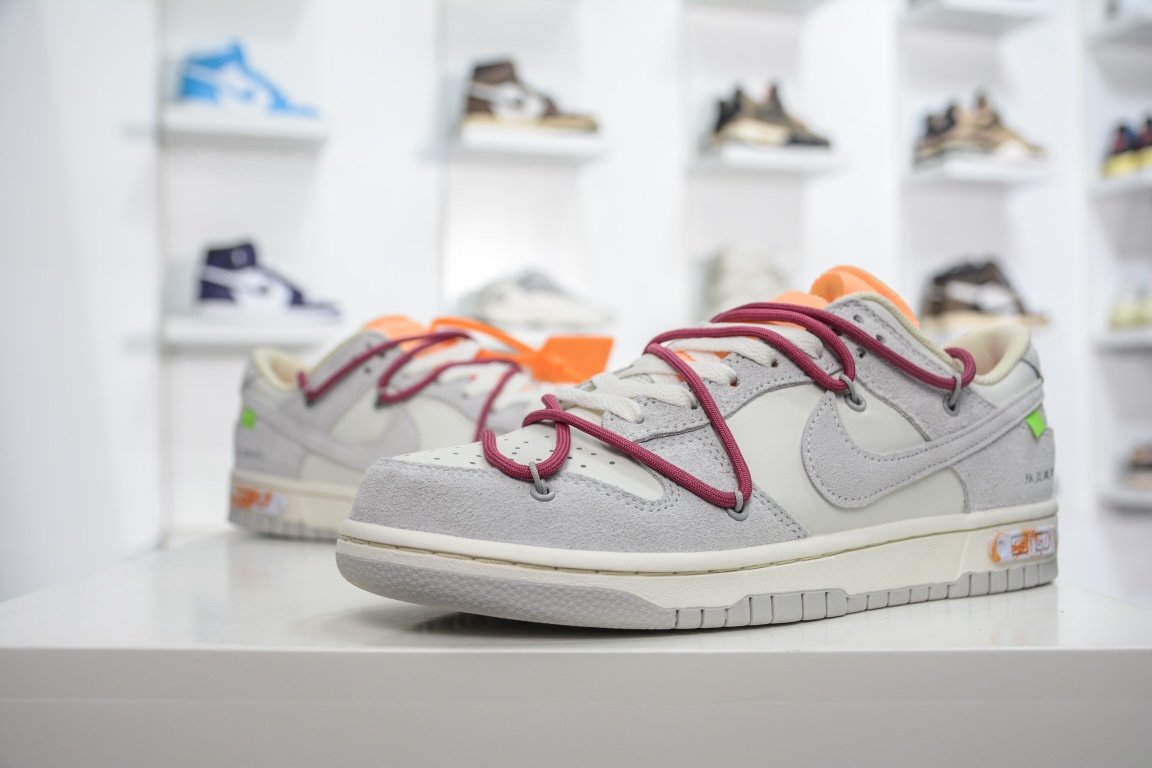 350 独家纯原给足优势 Off-White x Nike Dunk Low "The 50" No.35 灰白 DJ0950-114