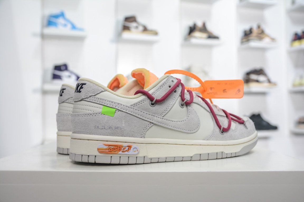 350 独家纯原给足优势 Off-White x Nike Dunk Low "The 50" No.35 灰白 DJ0950-114