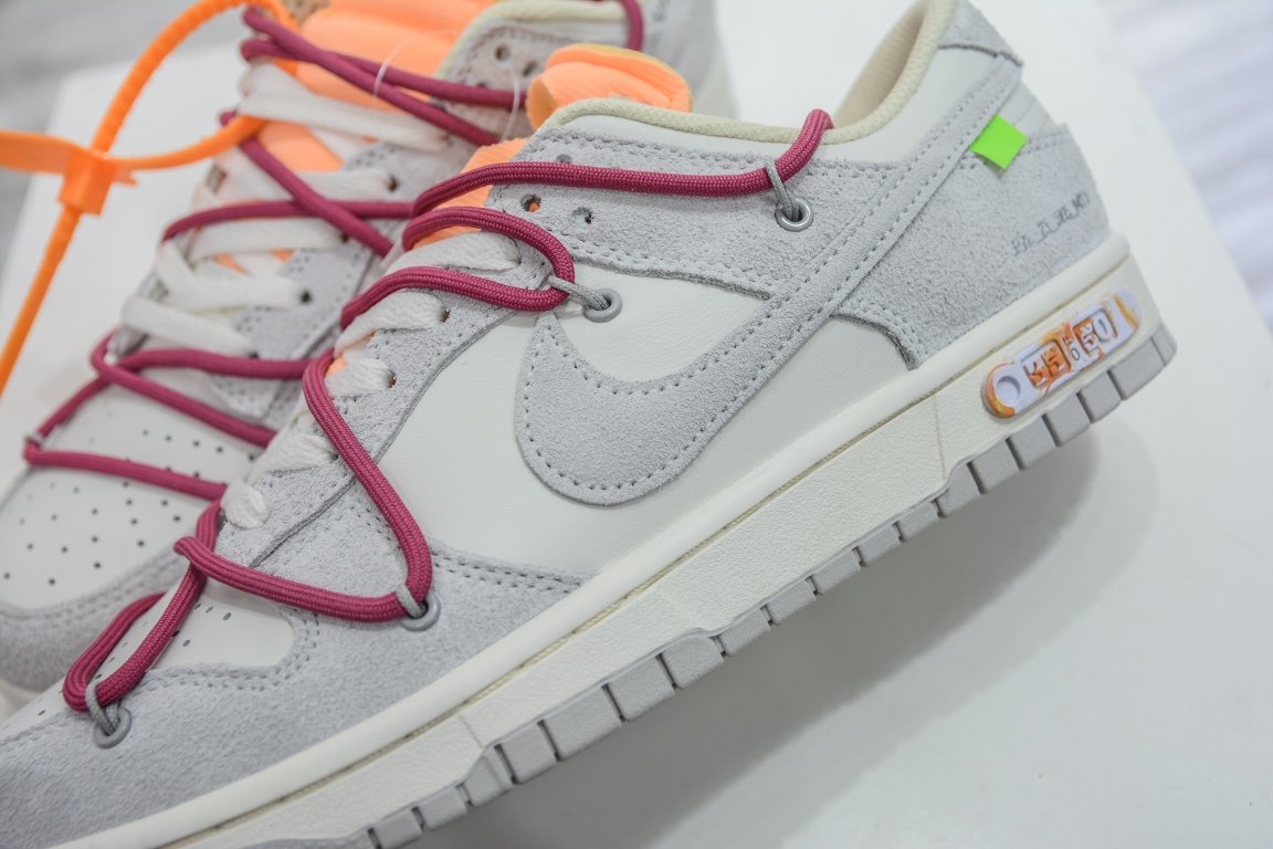 350 独家纯原给足优势 Off-White x Nike Dunk Low "The 50" No.35 灰白 DJ0950-114