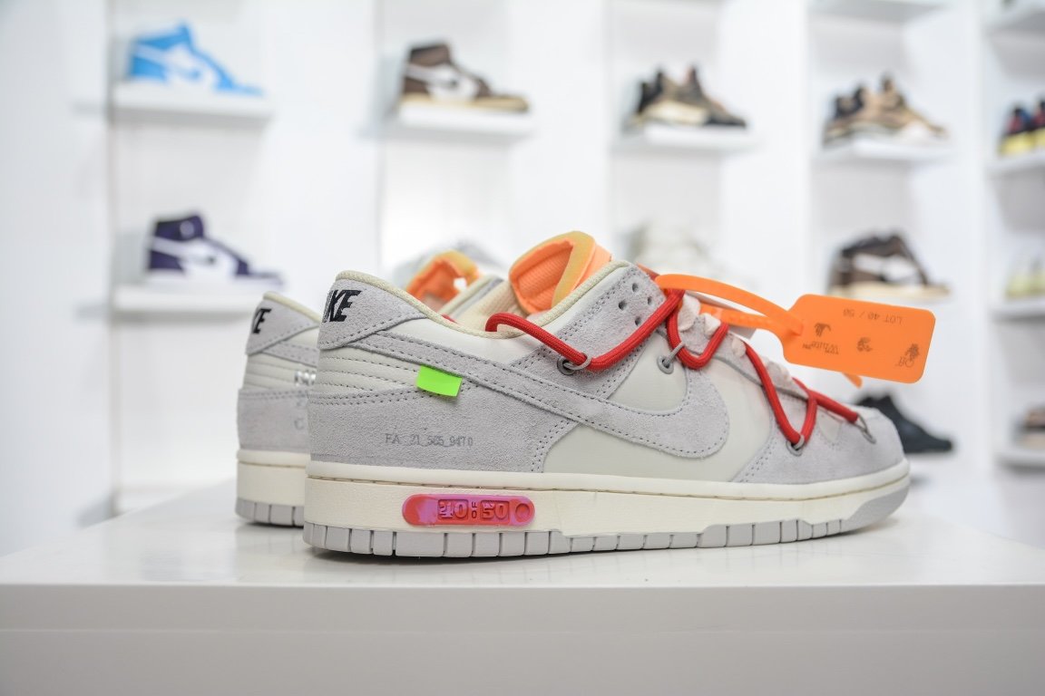 380 独家纯原给足优势 Off-White x Nike Dunk Low "The 50" No.40 灰白DJ0950-103