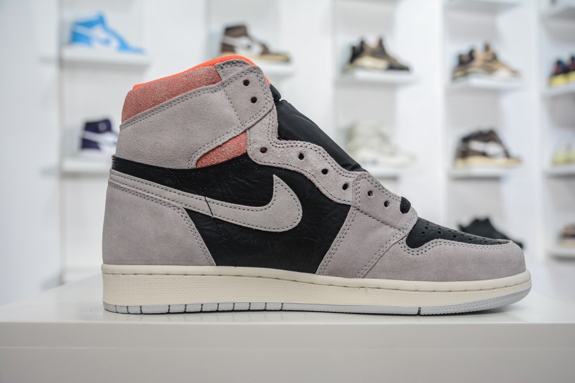 260 Air Jordan 1 og "Neutral Grey"三文鱼 东莞大厂出品 555088-018