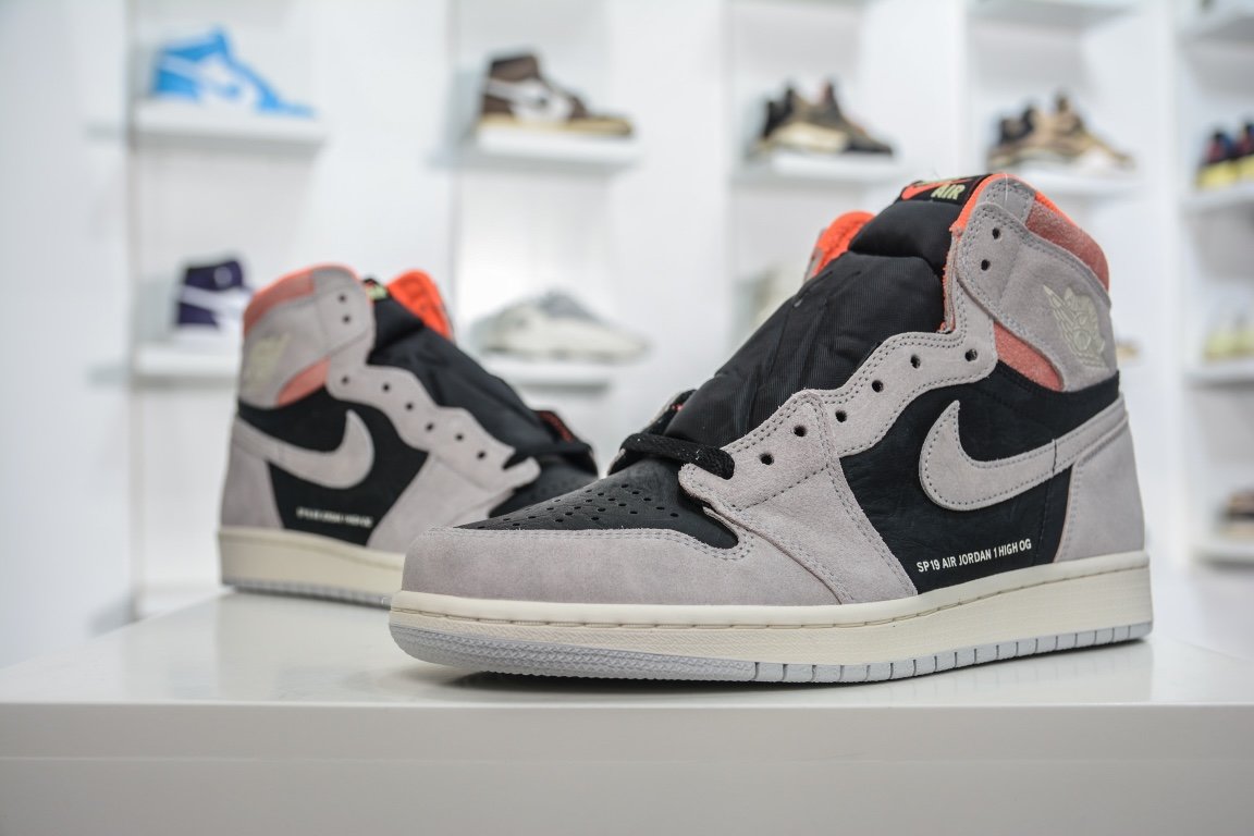 260 Air Jordan 1 og "Neutral Grey"三文鱼 东莞大厂出品 555088-018