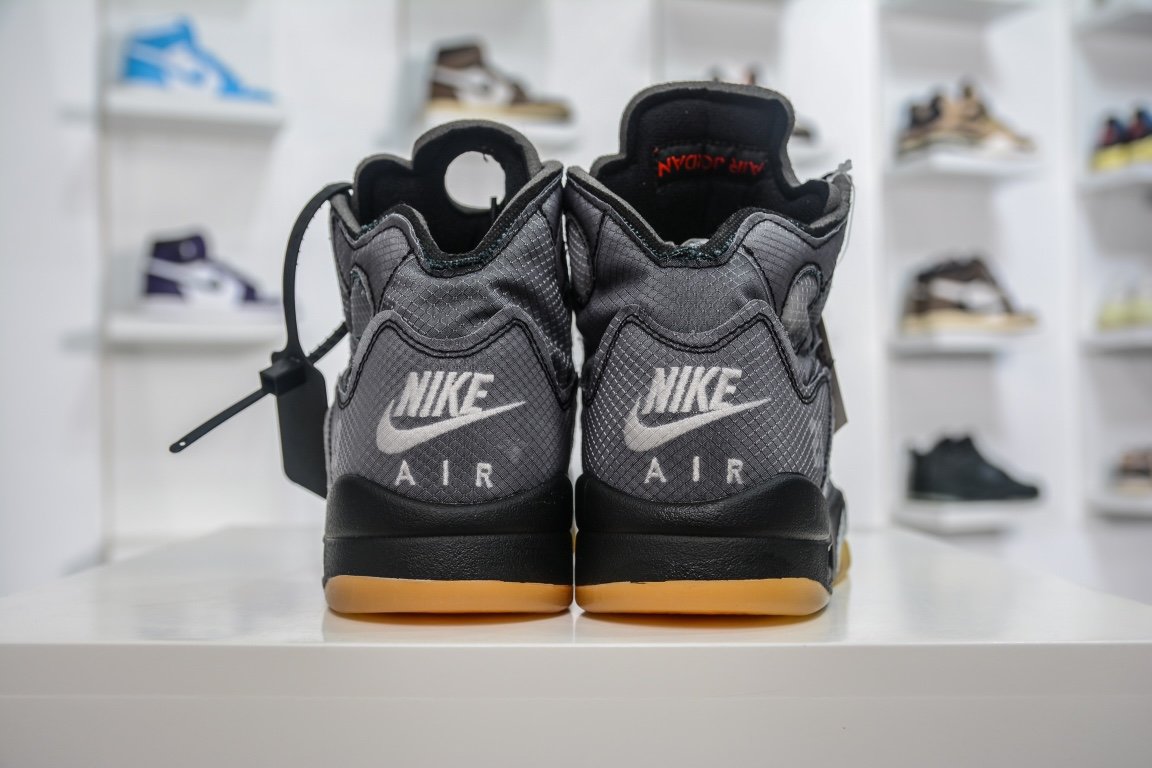 400 终端放货正确版本 独家纯原少量补货 Off-White x Air Jordan 5 黑蝉翼