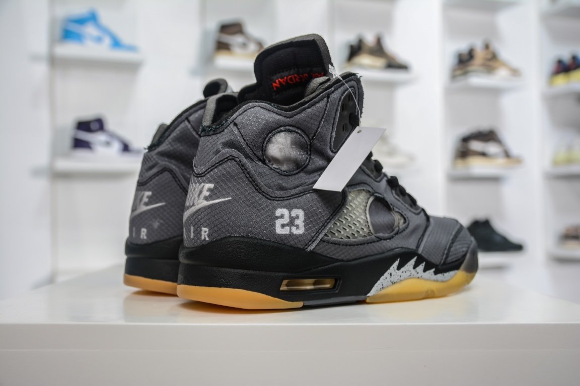 400 终端放货正确版本 独家纯原少量补货 Off-White x Air Jordan 5 黑蝉翼