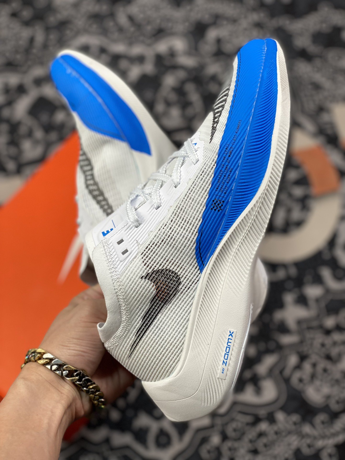 200 Nike Zoom Vaporfly Next％ 2 马拉松 白蓝 超轻透气网面前卫跑步鞋CU4111-102