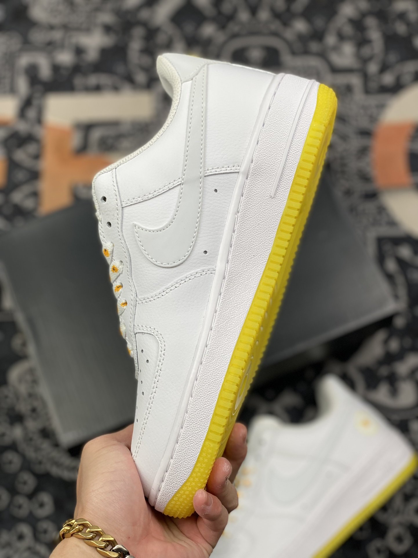 220 Nike Air Force 1’07 Low 白黄雏菊原楦头原纸板CR6566-098