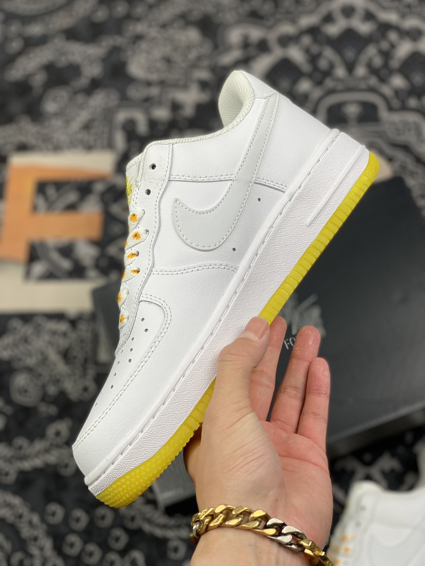 220 Nike Air Force 1’07 Low 白黄雏菊原楦头原纸板CR6566-098