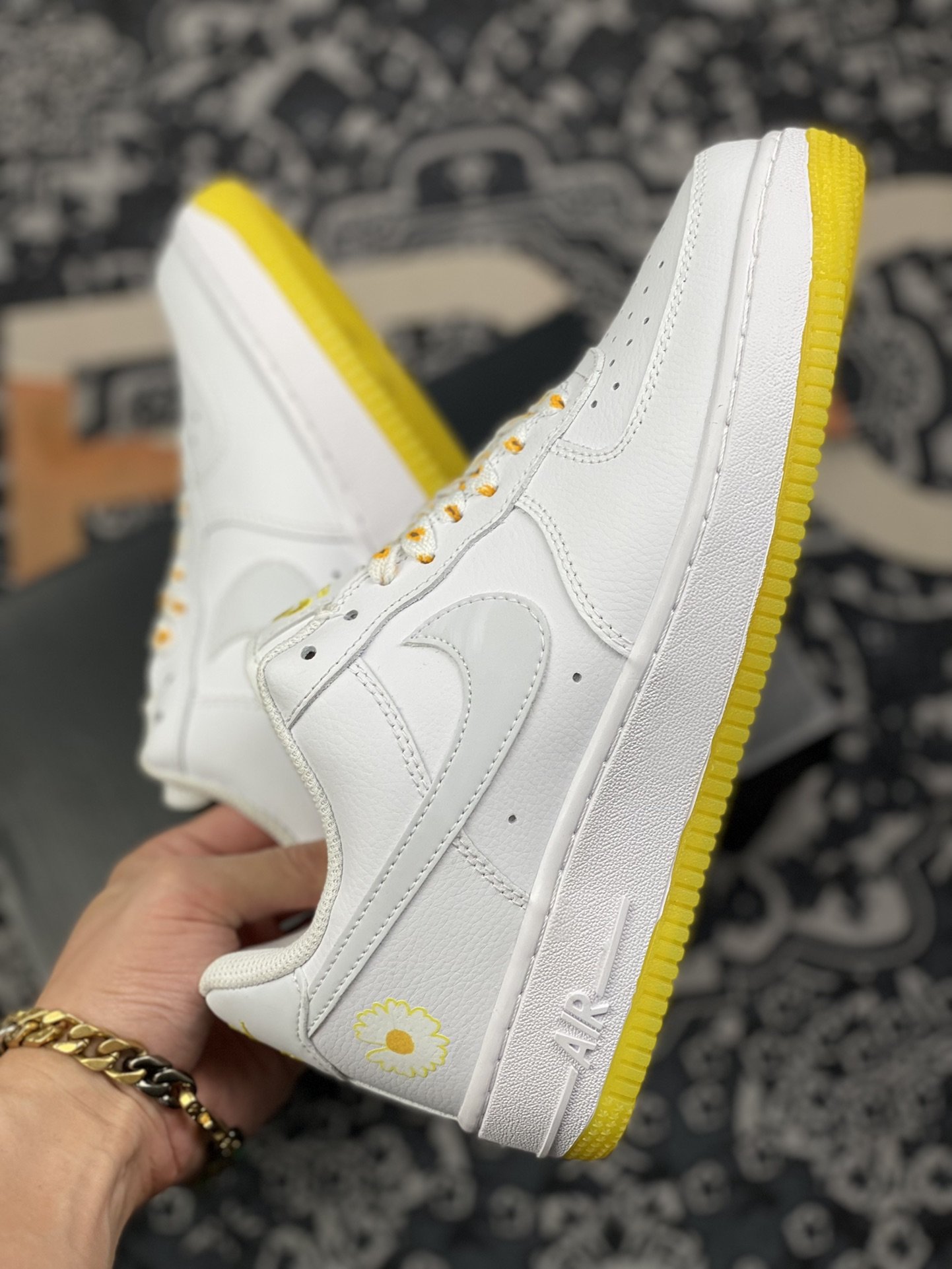 220 Nike Air Force 1’07 Low 白黄雏菊原楦头原纸板CR6566-098