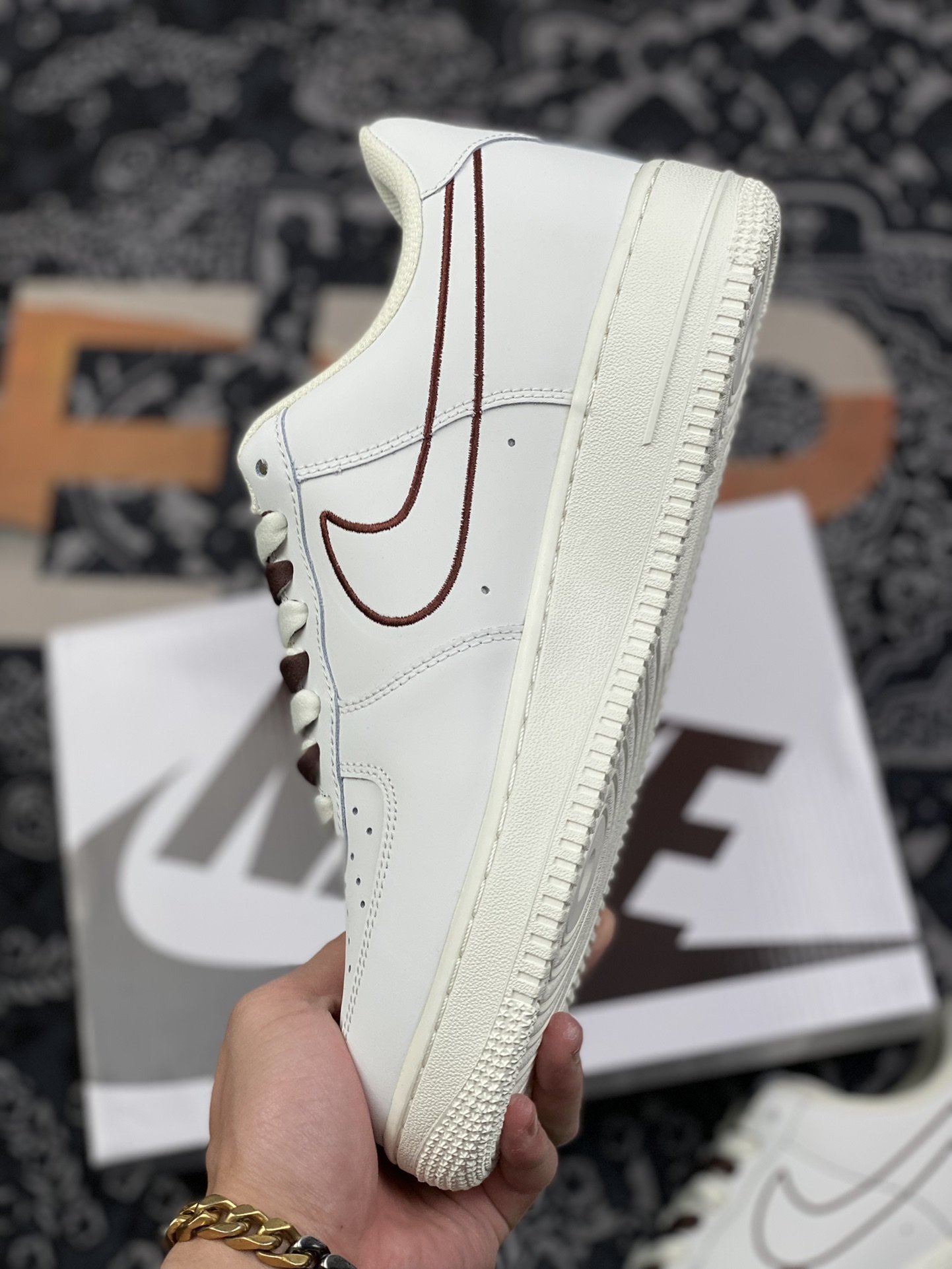 220 Nike Air Force 1 空军一号电绣棕CL6326-138