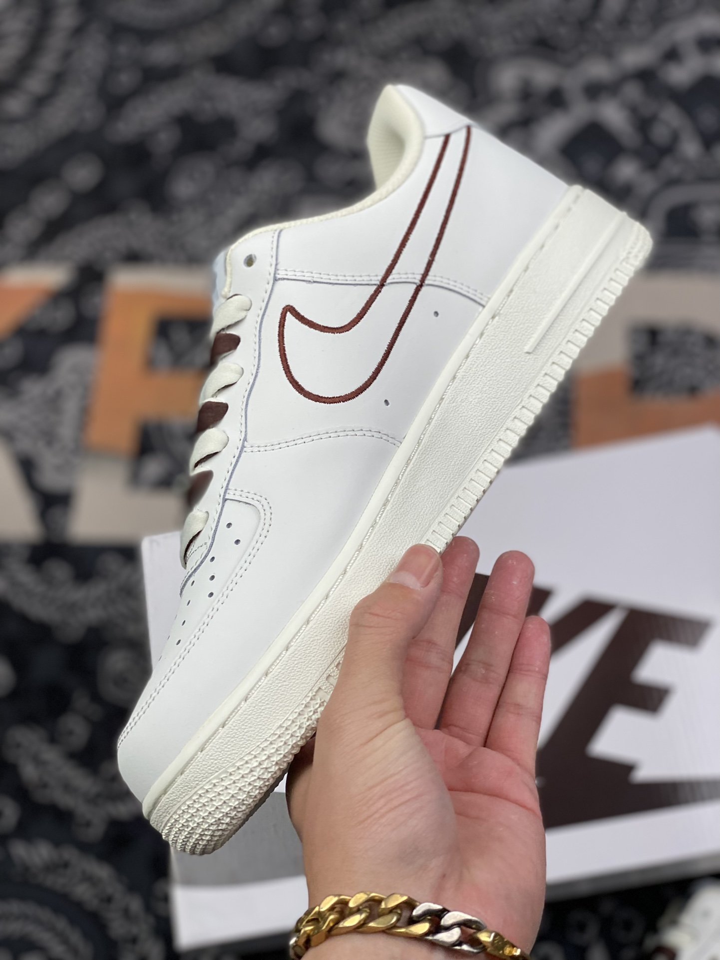 220 Nike Air Force 1 空军一号电绣棕CL6326-138