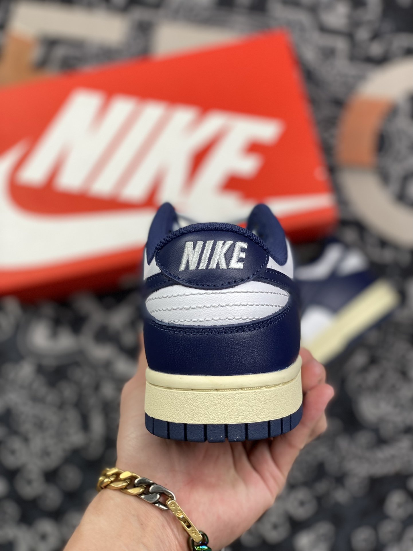 300 纯原批次 Nike Dunk Low Retro Midnight Navy and White" 海军蓝