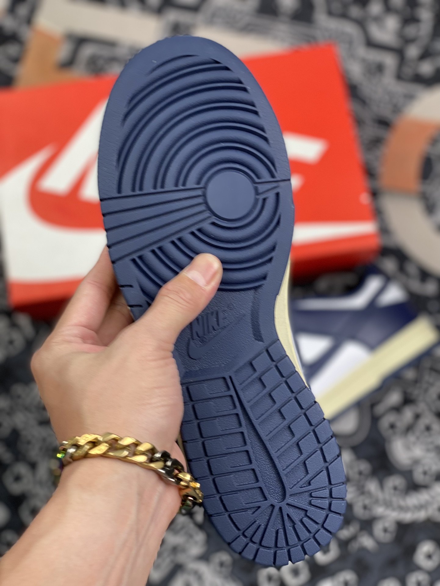 300 纯原批次 Nike Dunk Low Retro Midnight Navy and White" 海军蓝