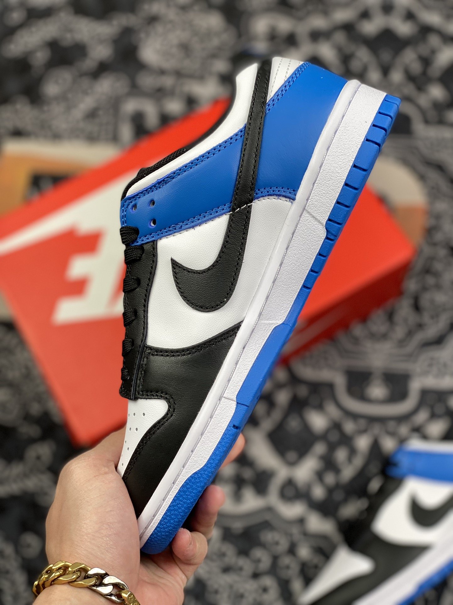 320 纯原批次 Nike Dunk LOW “Black/Blue”黑蓝脚趾 DO7412-998