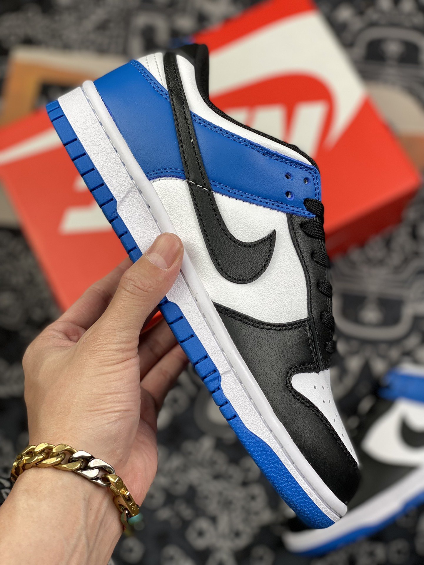 320 纯原批次 Nike Dunk LOW “Black/Blue”黑蓝脚趾 DO7412-998