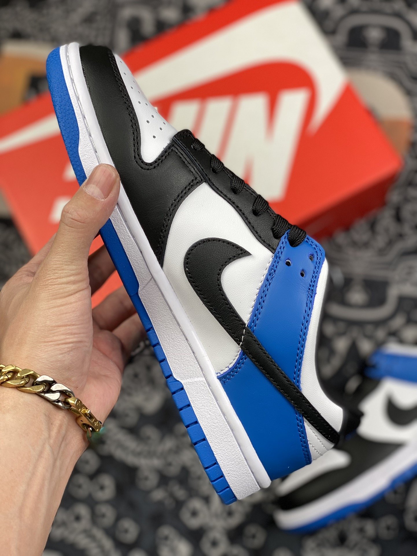 320 纯原批次 Nike Dunk LOW “Black/Blue”黑蓝脚趾 DO7412-998