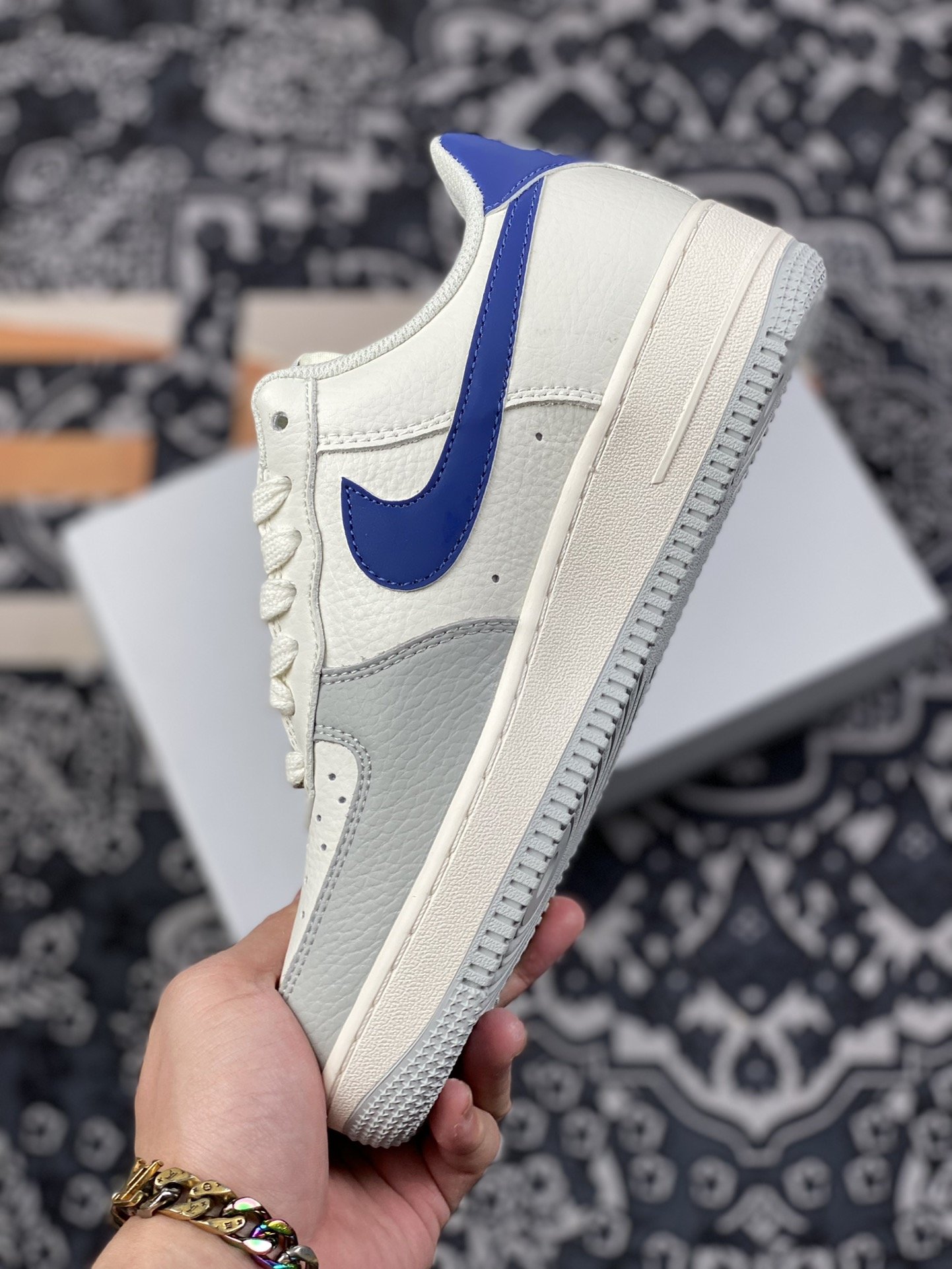 200 Air Force 1’07 Low 白灰蓝3M 原楦头原纸板CT5566-033