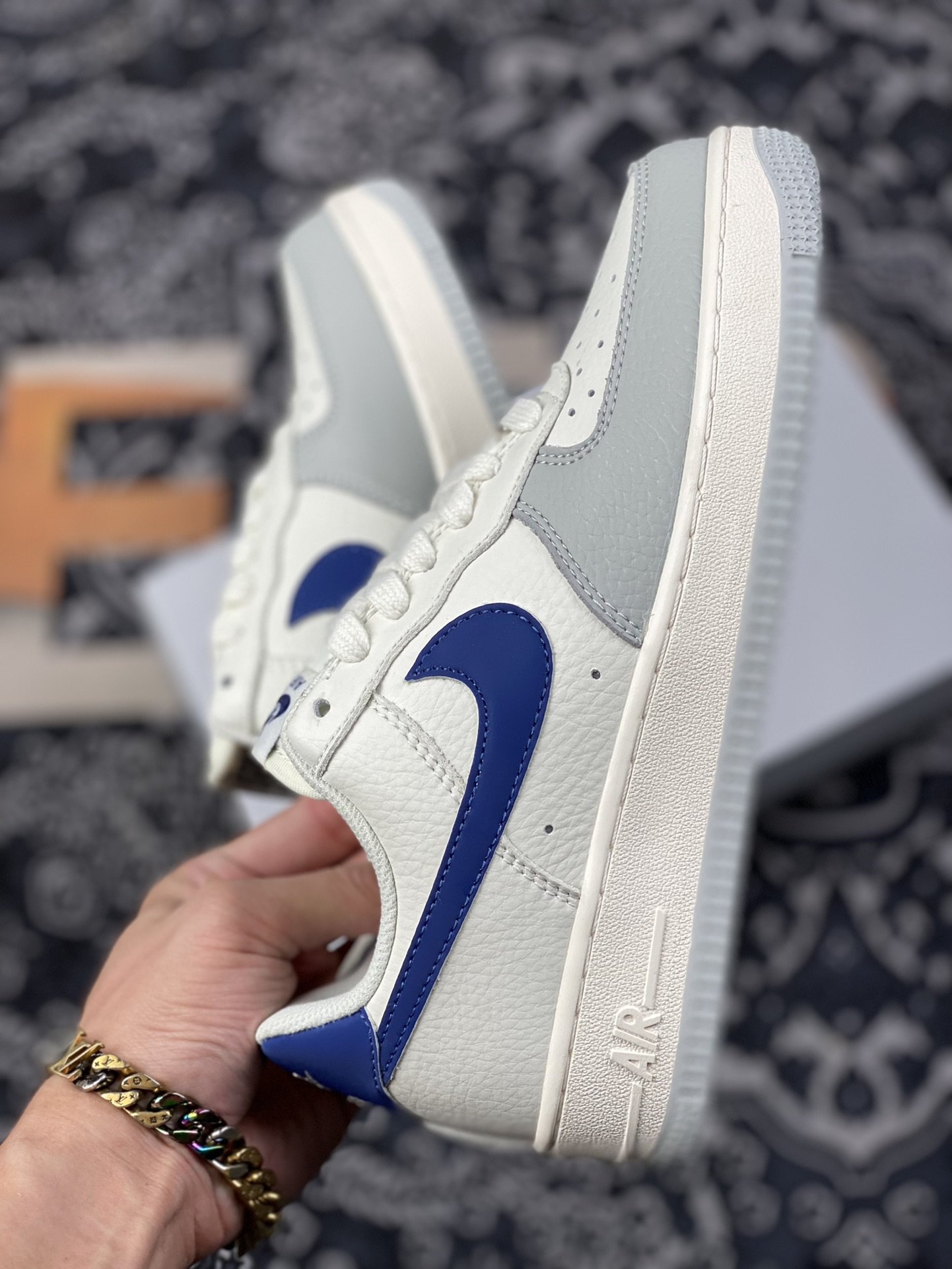 200 Air Force 1’07 Low 白灰蓝3M 原楦头原纸板CT5566-033