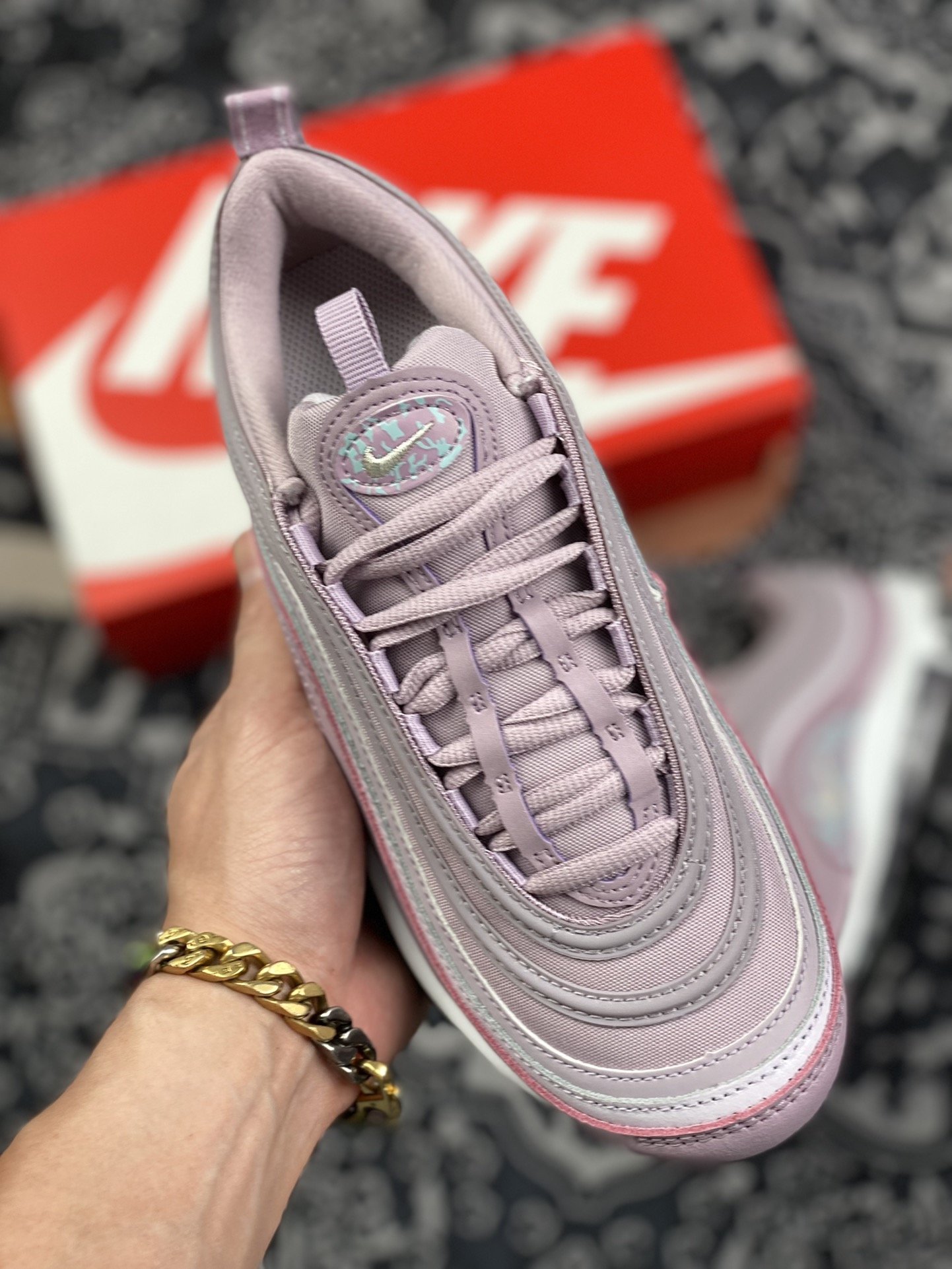 240 Nike Air Max 97 子弹反光全掌气垫跑鞋 DH0558-500