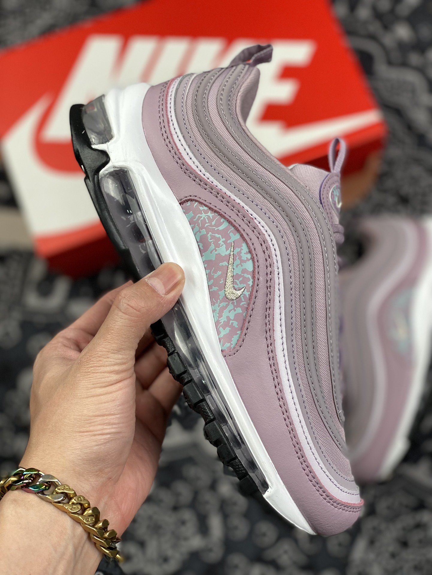 240 Nike Air Max 97 子弹反光全掌气垫跑鞋 DH0558-500