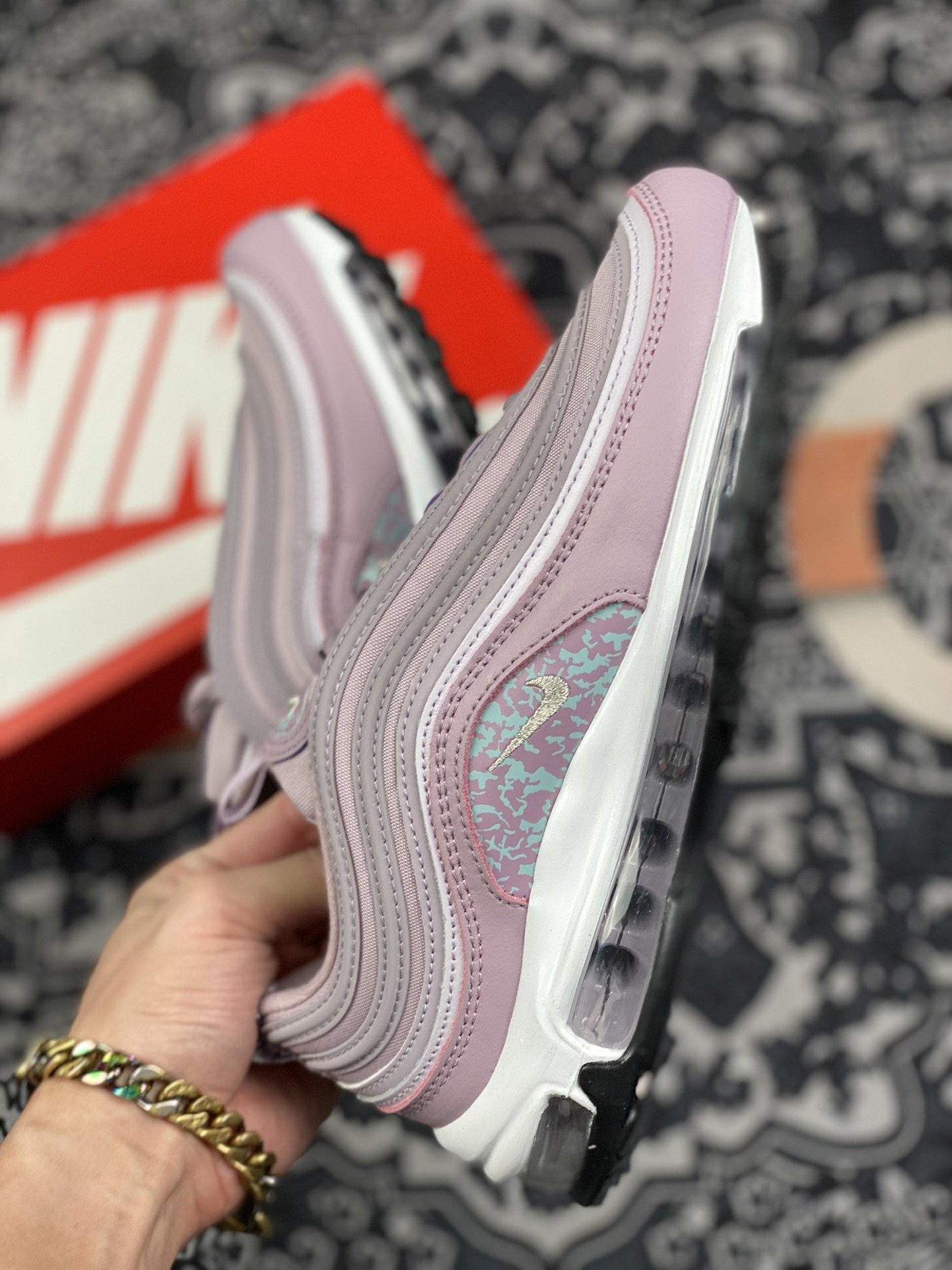 240 Nike Air Max 97 子弹反光全掌气垫跑鞋 DH0558-500