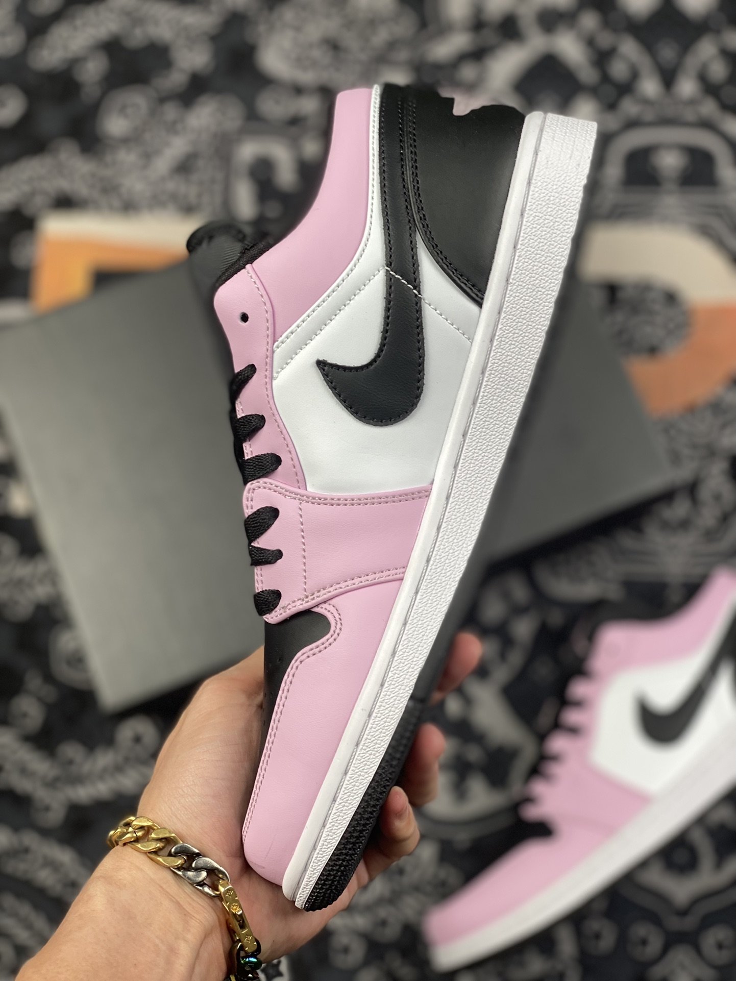 200 Air Jordan 1 Low GS “Light Arctic Pink”粉白熊猫鞋身554723-601