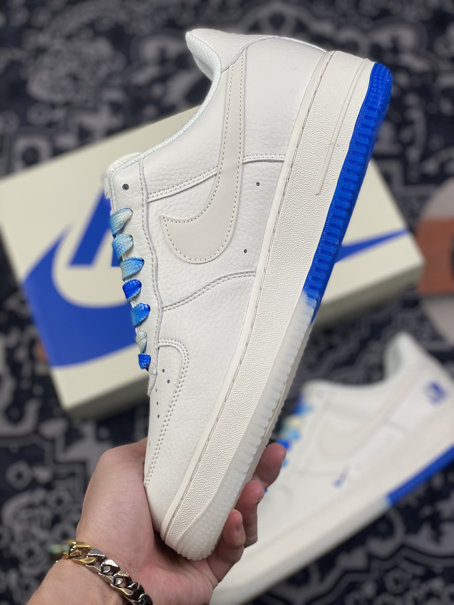 200 平民版 Nike Air Force 1 空军一号渐变白蓝 DH2088-606