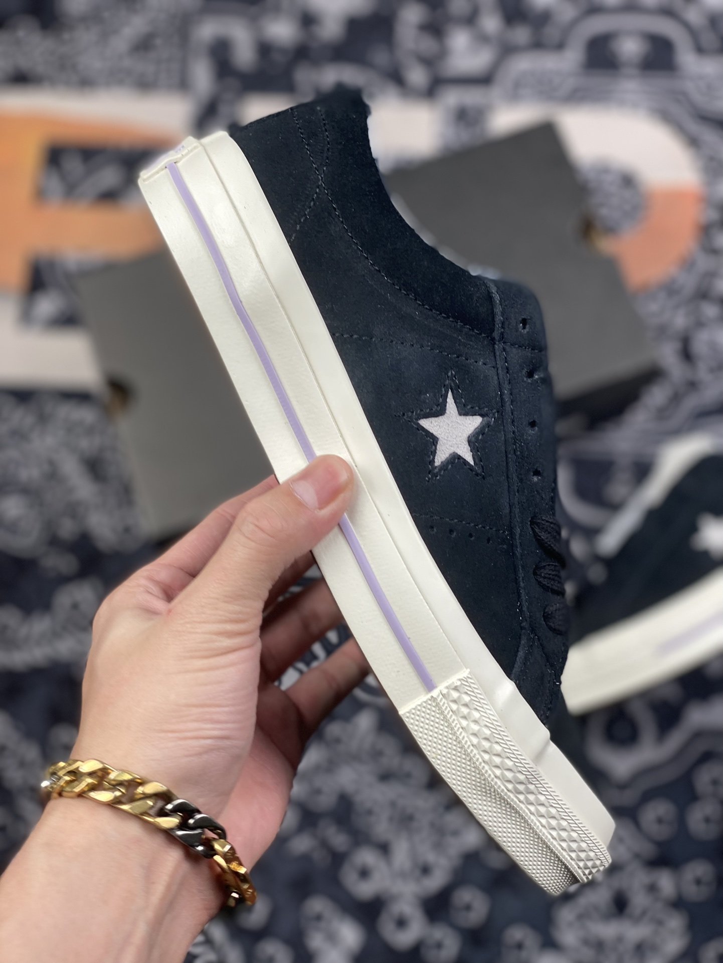 170 converse One Star Tropical Feet Black White 一星翻毛皮