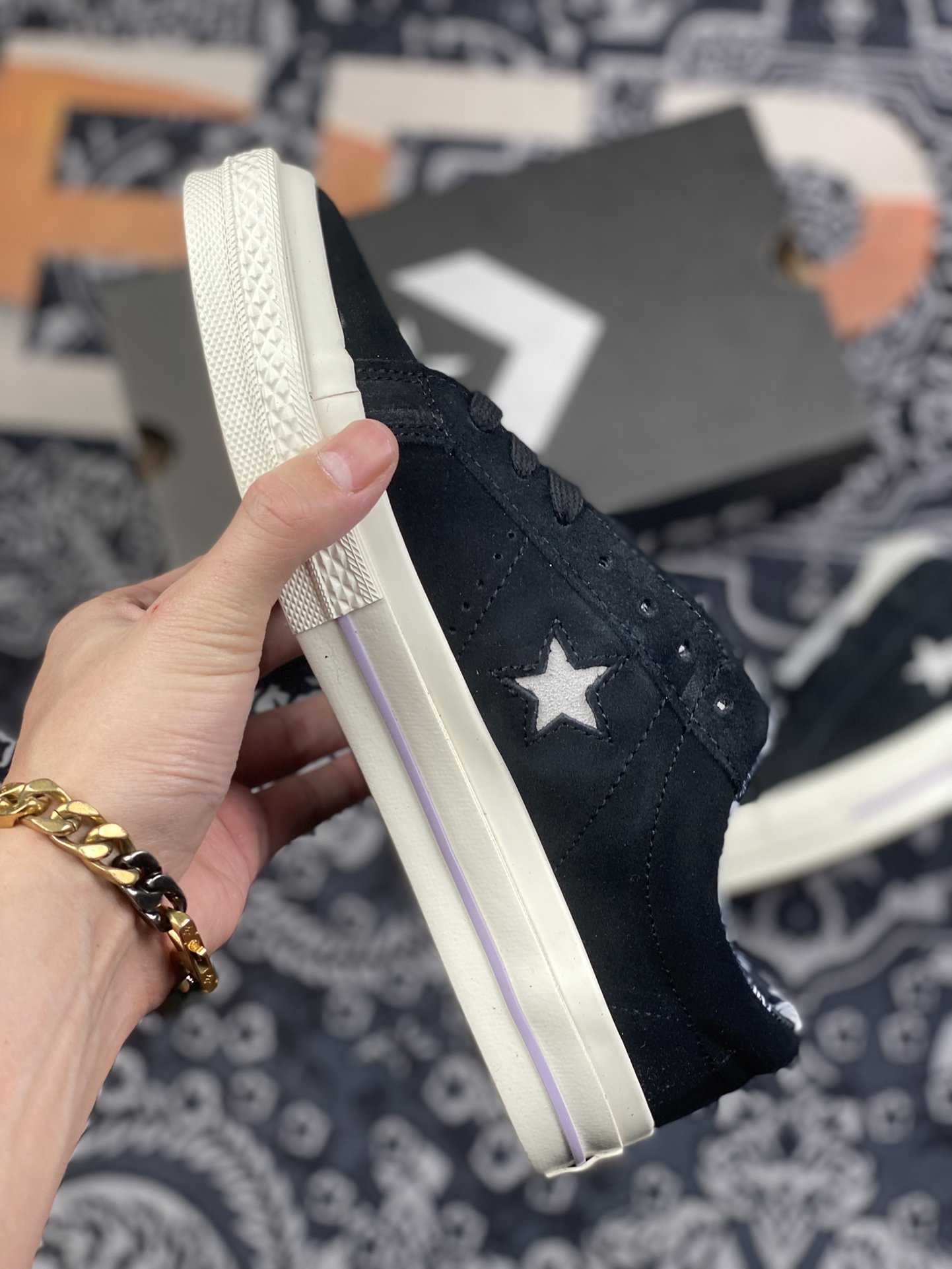 170 converse One Star Tropical Feet Black White 一星翻毛皮