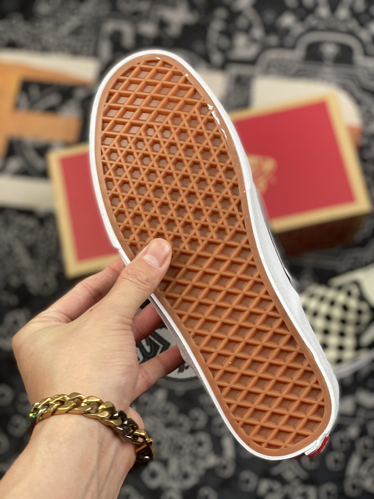 150 vans Slip-On黑白棋盘格 半拖帆布一脚蹬懒人鞋