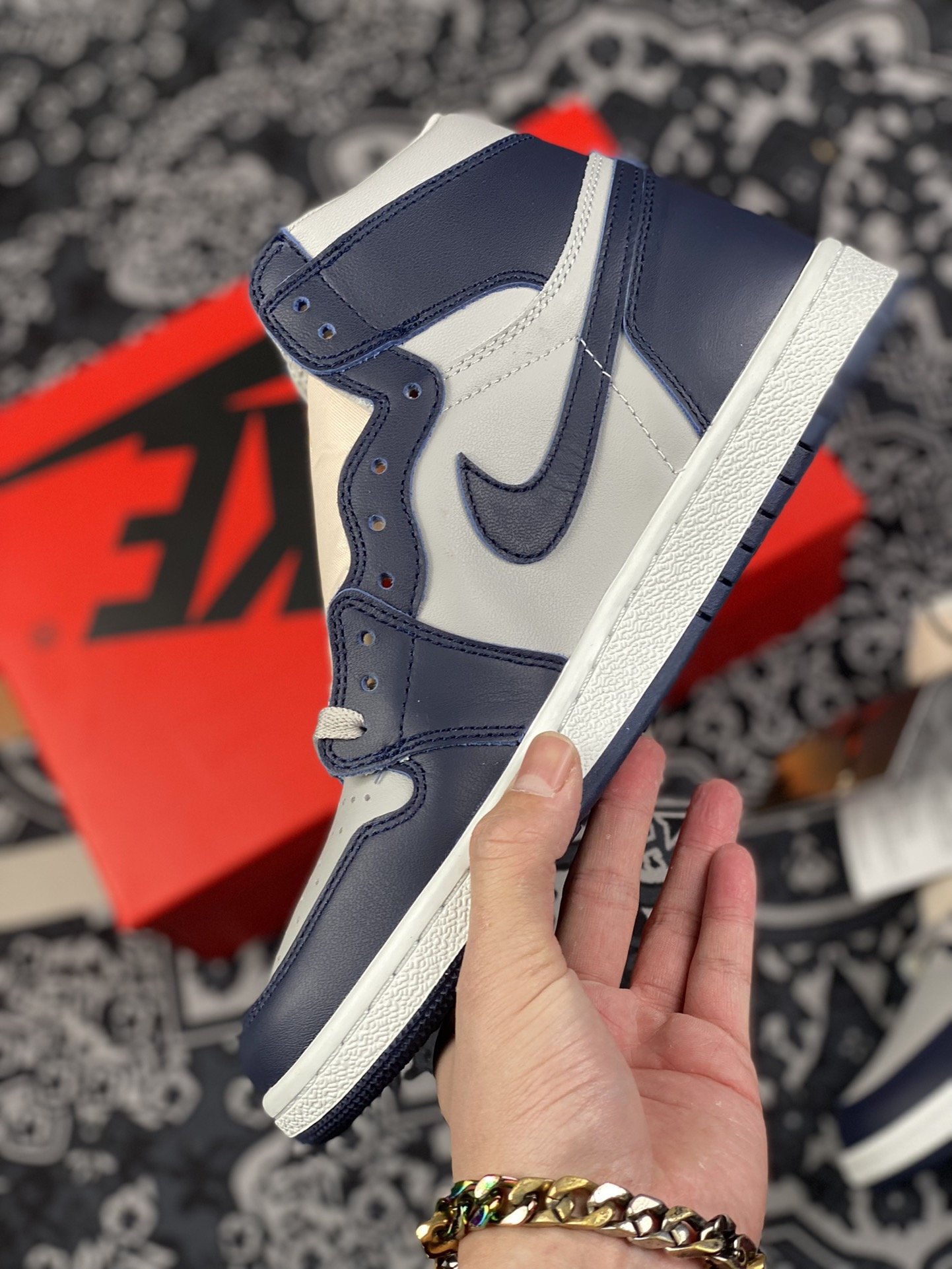 380 Air Jordan 1 AJ1灰蓝/乔治城