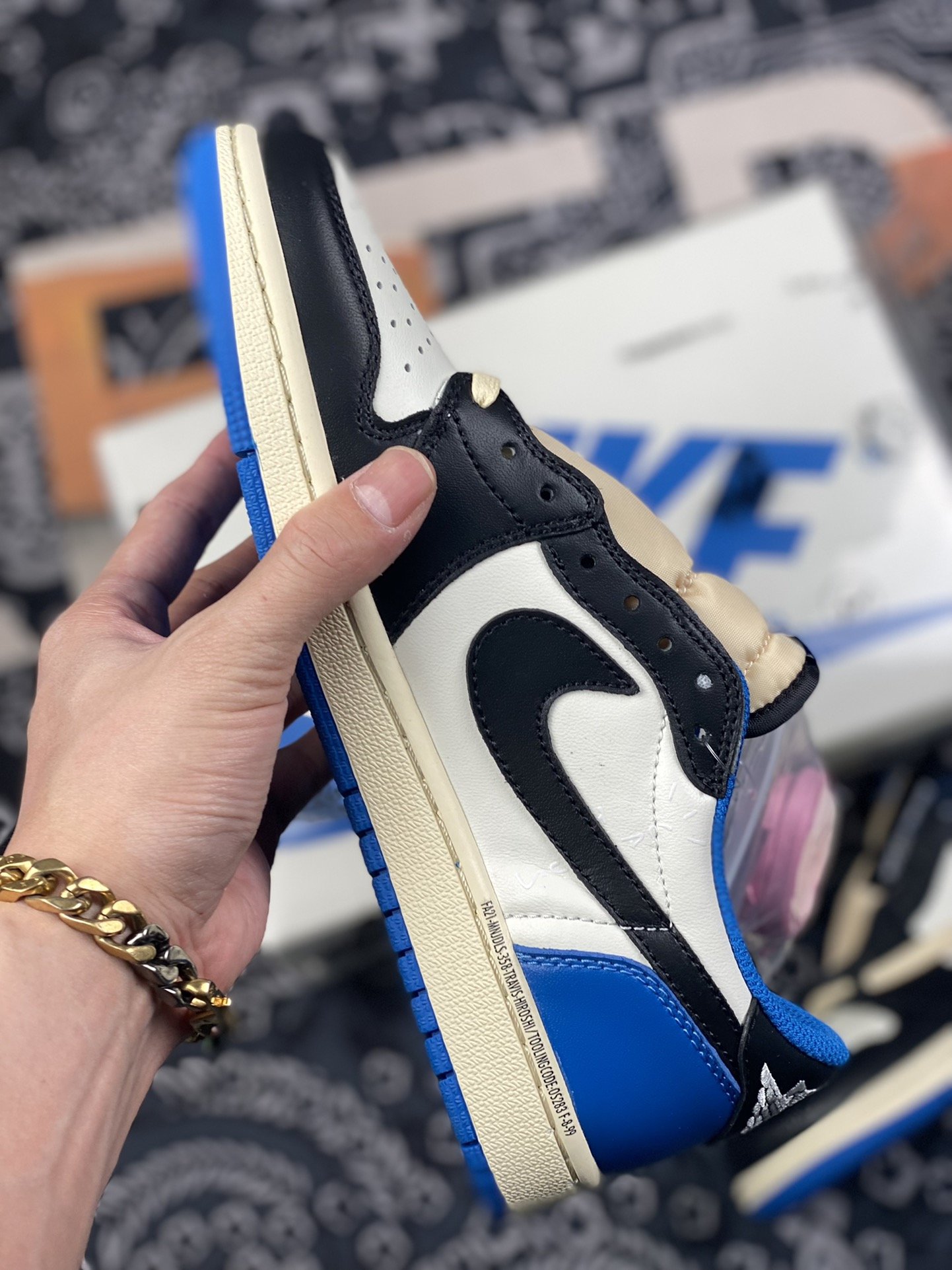 280 全新莞产 Fragment x Travis Scott x Air Jordan 1 Low 三方联名闪电倒钩低帮DM7866-140