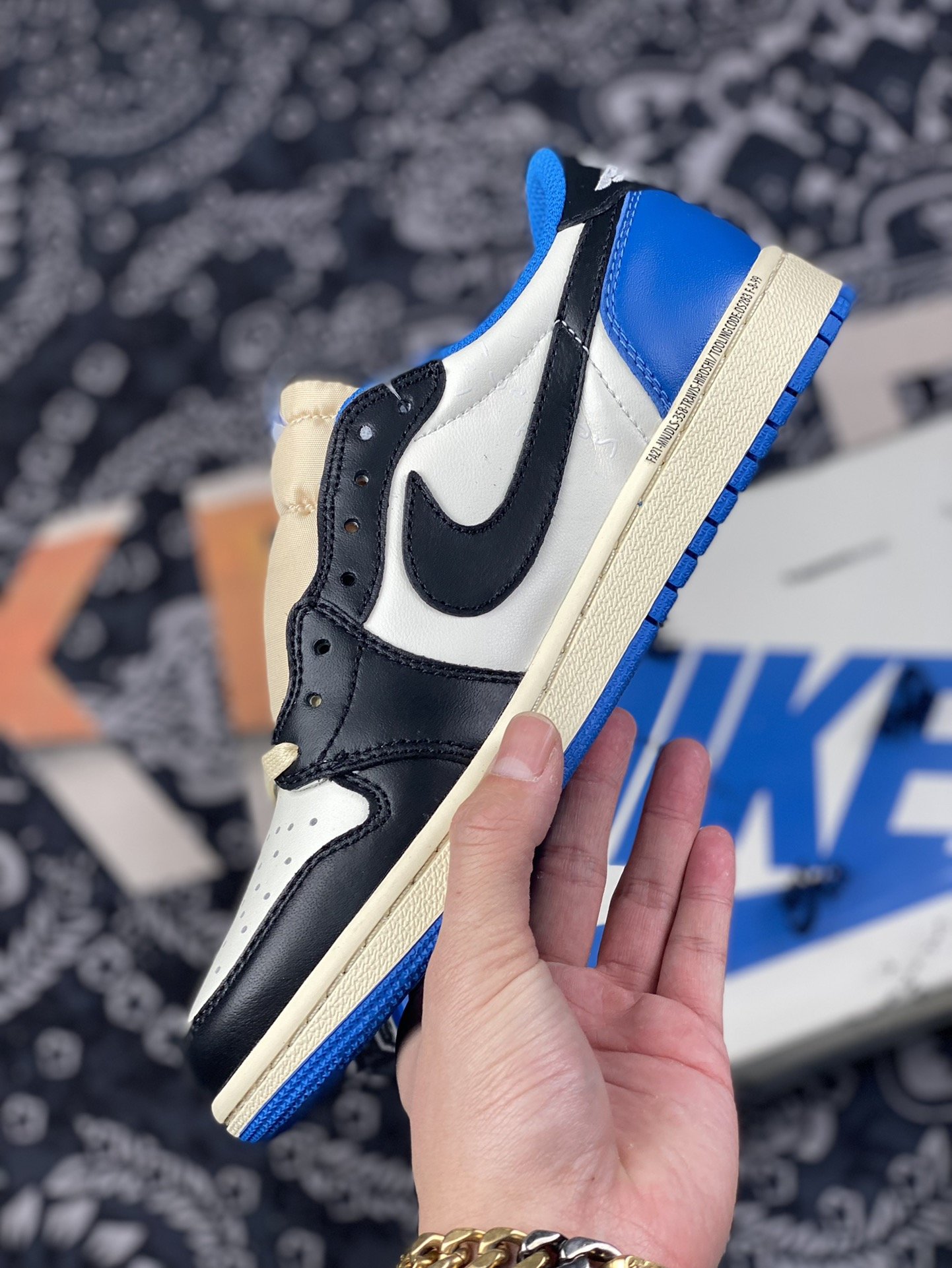 280 全新莞产 Fragment x Travis Scott x Air Jordan 1 Low 三方联名闪电倒钩低帮DM7866-140