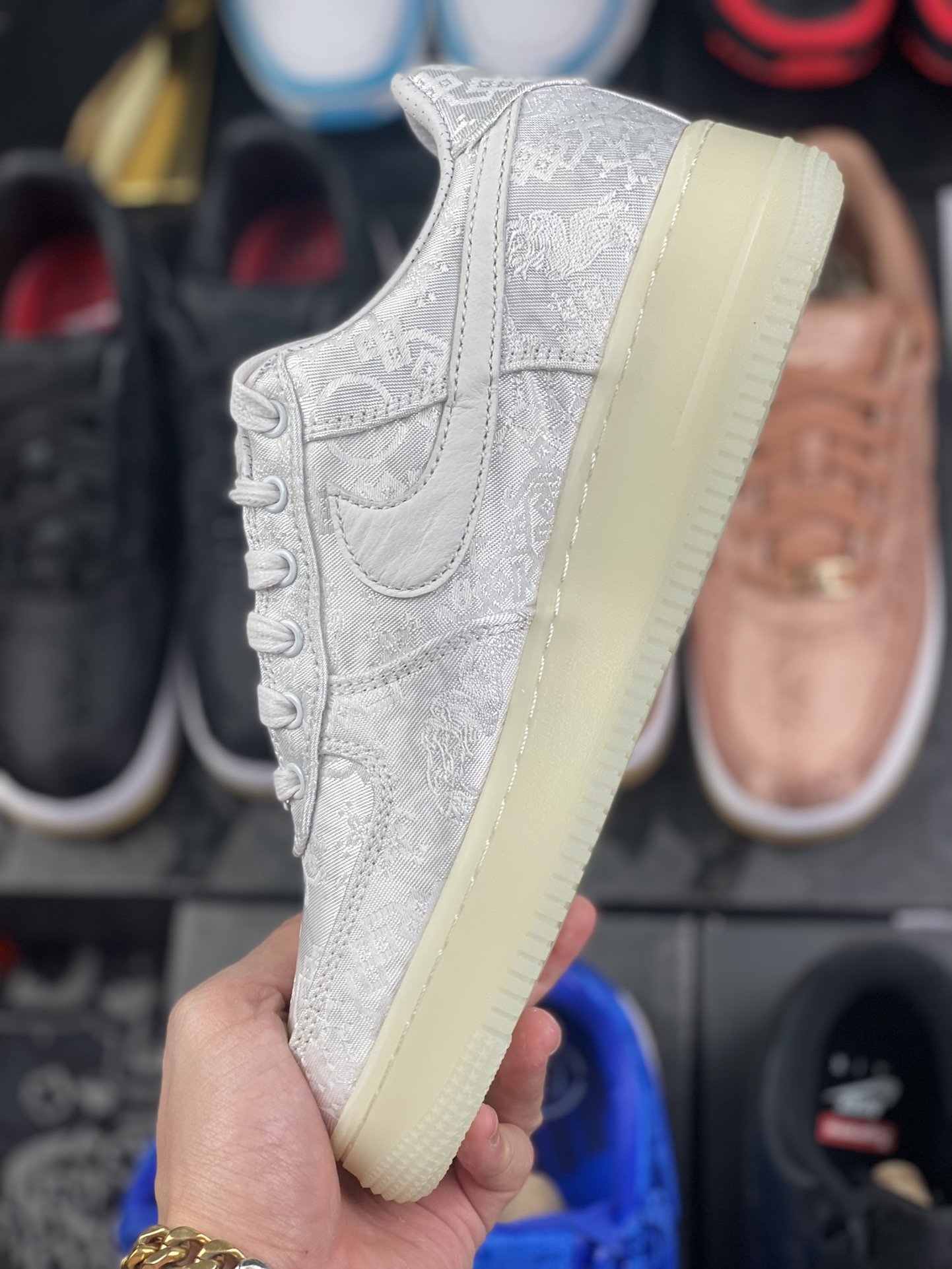 300 【CLOTx Nike Air Force 1白丝绸 官方同步AO9286-100