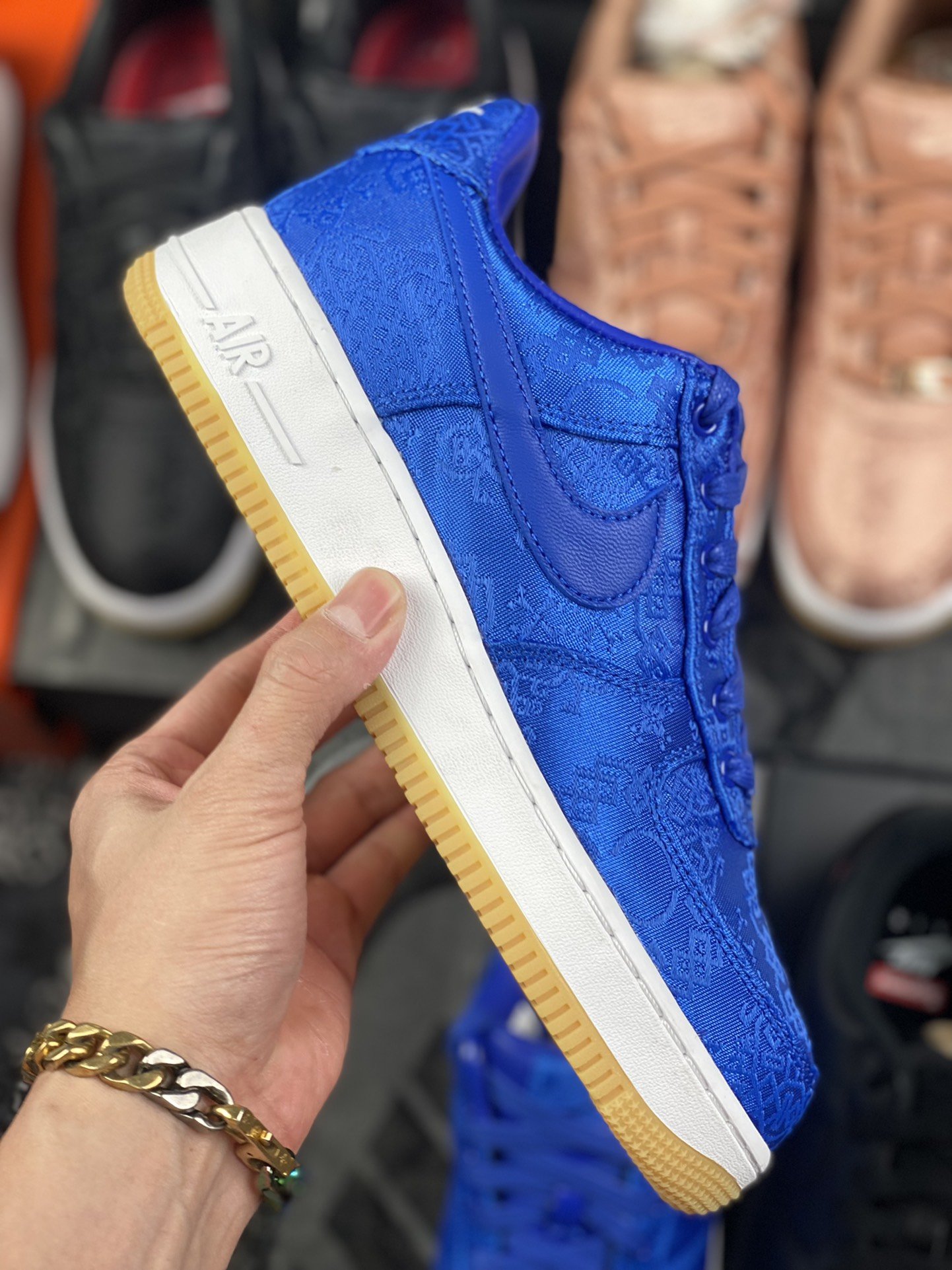 300 CLOTx Nike Air Force 1蓝丝绸 官方同步CJ5290-400