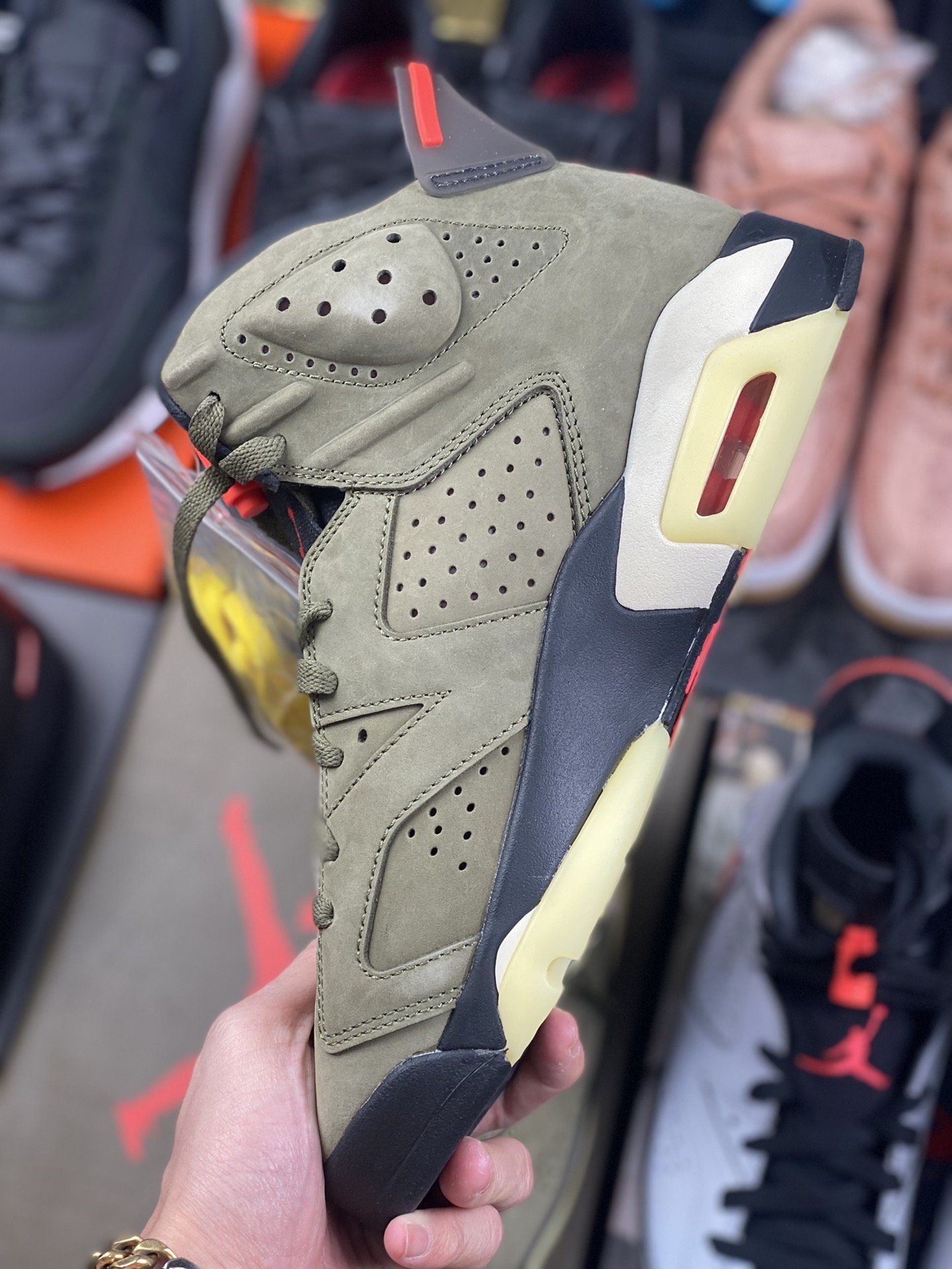 250 Travis Scott x Air Jordan 6 AJ6 TS联名 口袋军绿 篮球鞋 CN1084-200