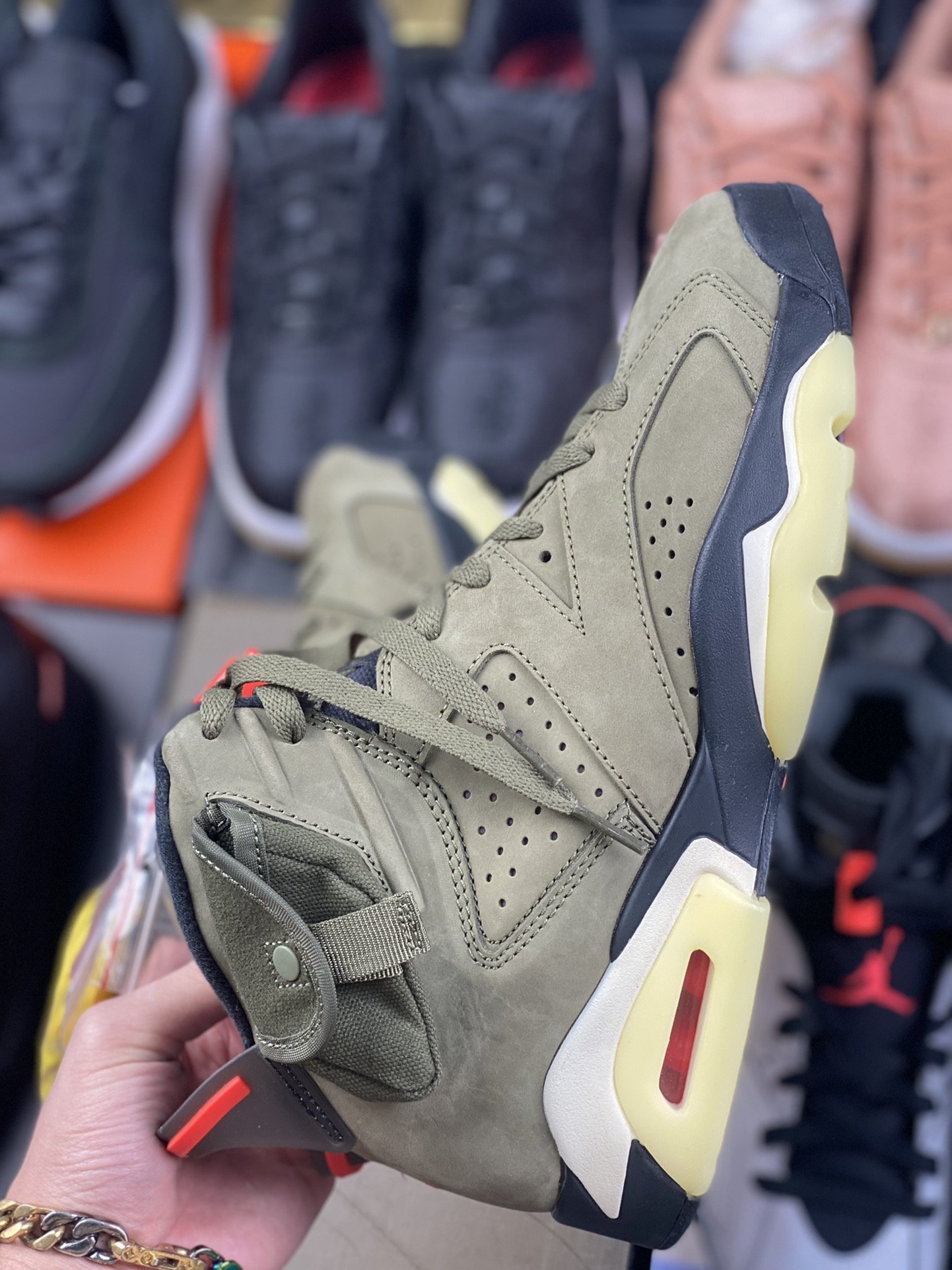 250 Travis Scott x Air Jordan 6 AJ6 TS联名 口袋军绿 篮球鞋 CN1084-200