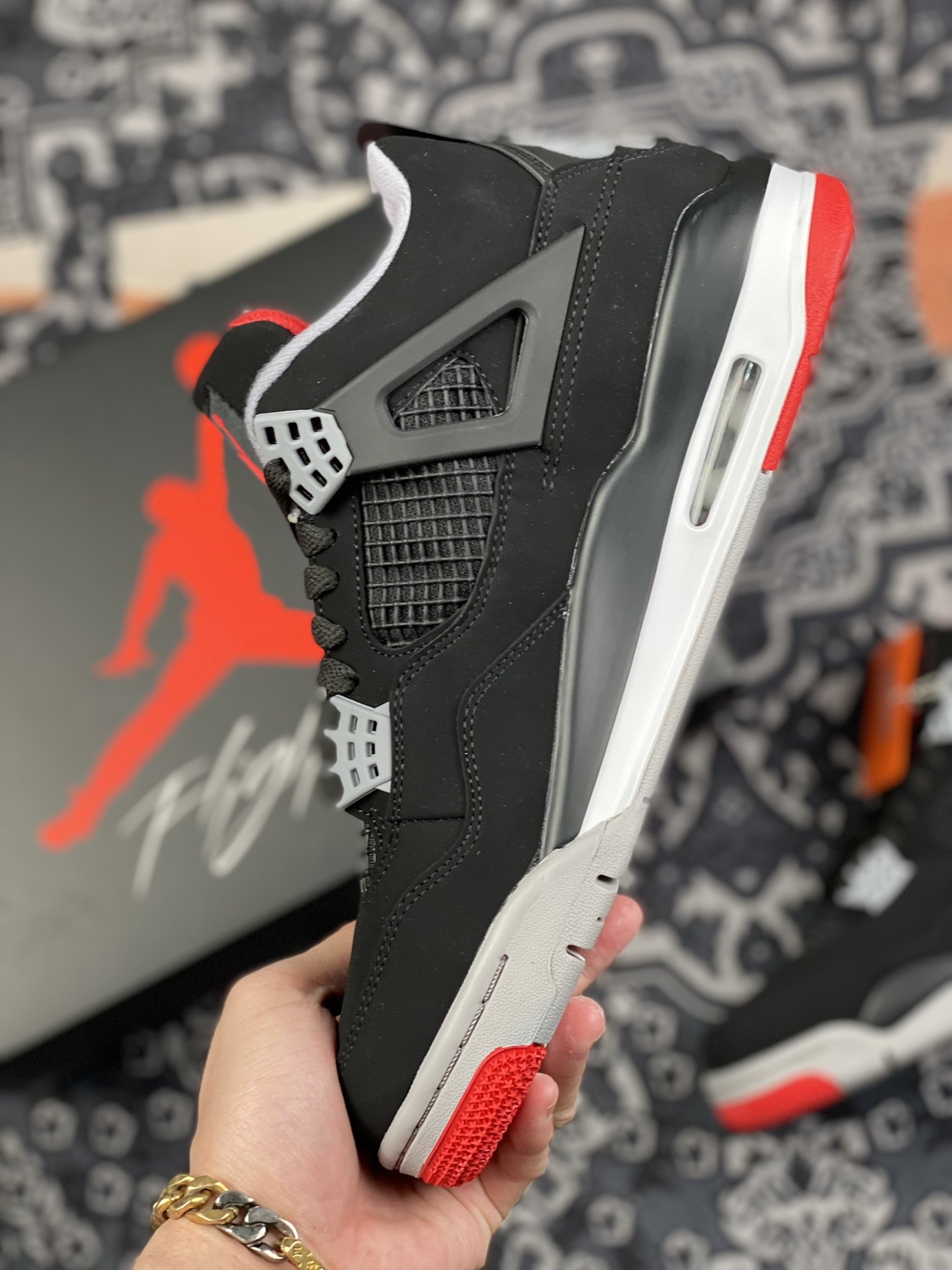 400 外贸版 Air Jordan 4 Retro “Bred”AJ4 2019新黑红