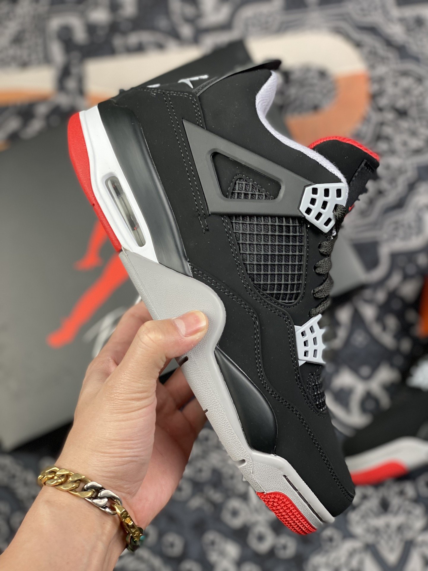 400 外贸版 Air Jordan 4 Retro “Bred”AJ4 2019新黑红