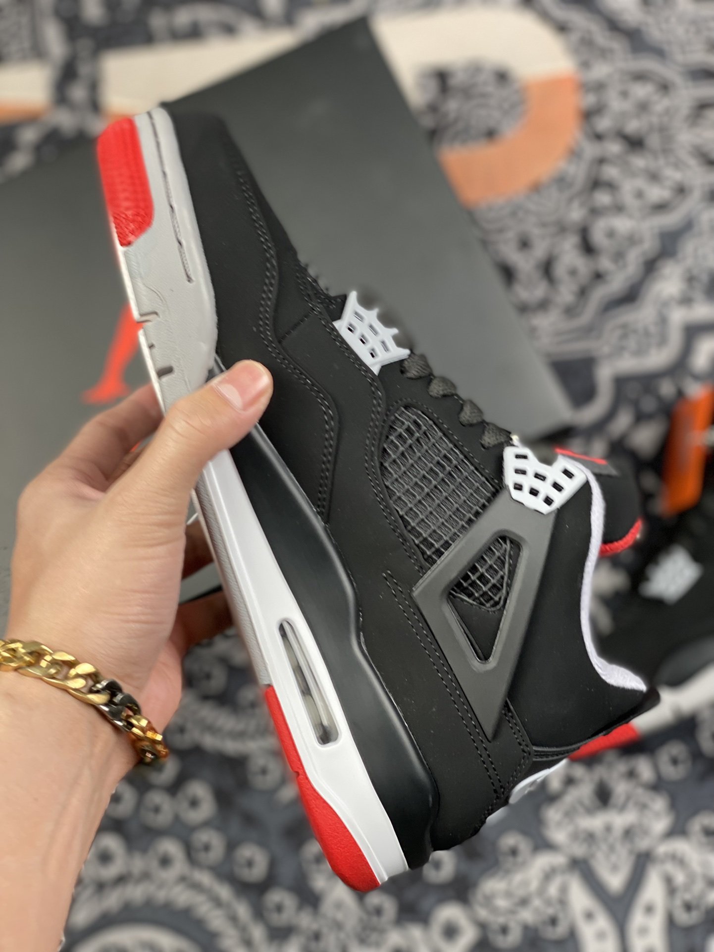 400 外贸版 Air Jordan 4 Retro “Bred”AJ4 2019新黑红