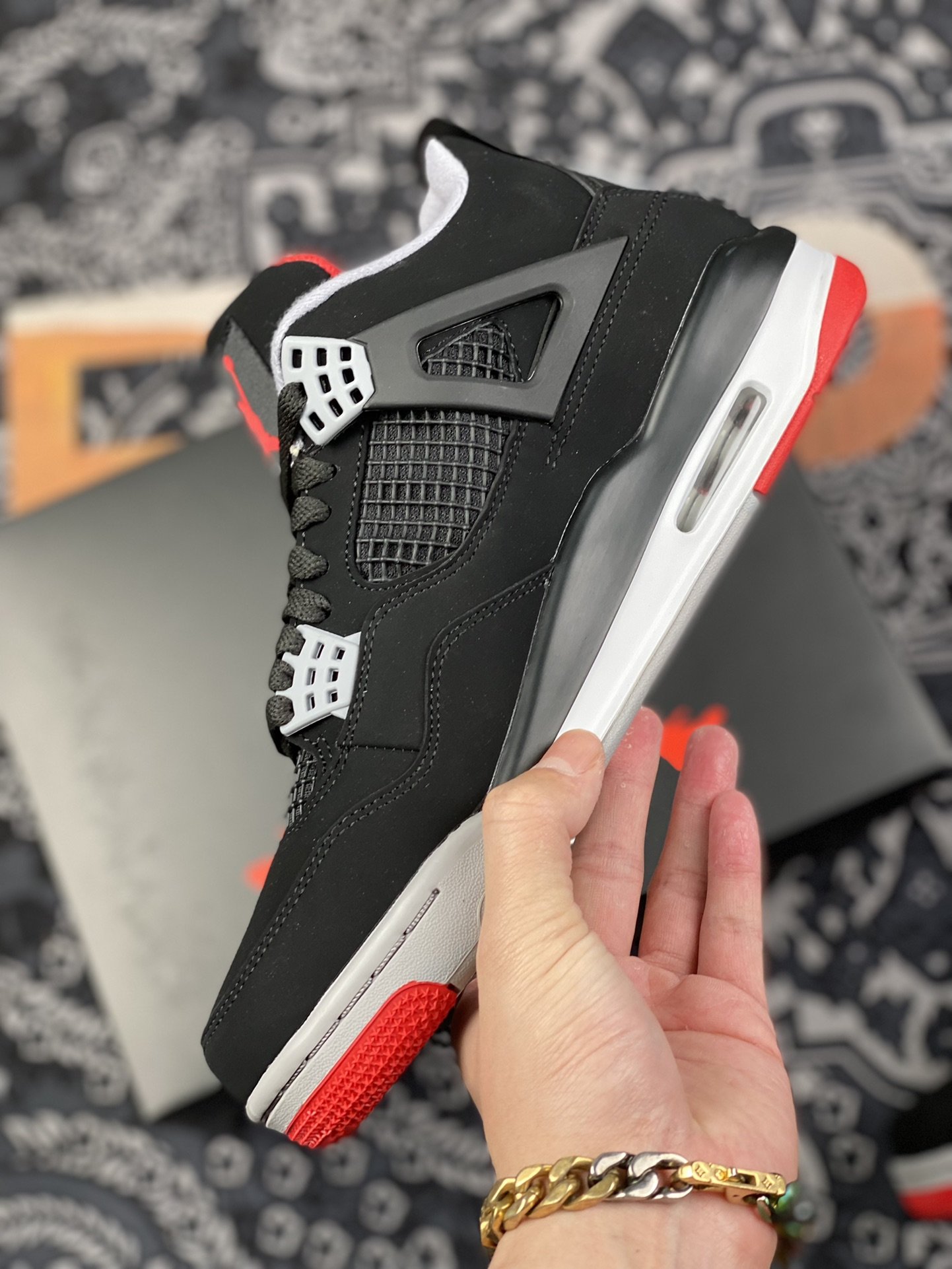 400 外贸版 Air Jordan 4 Retro “Bred”AJ4 2019新黑红