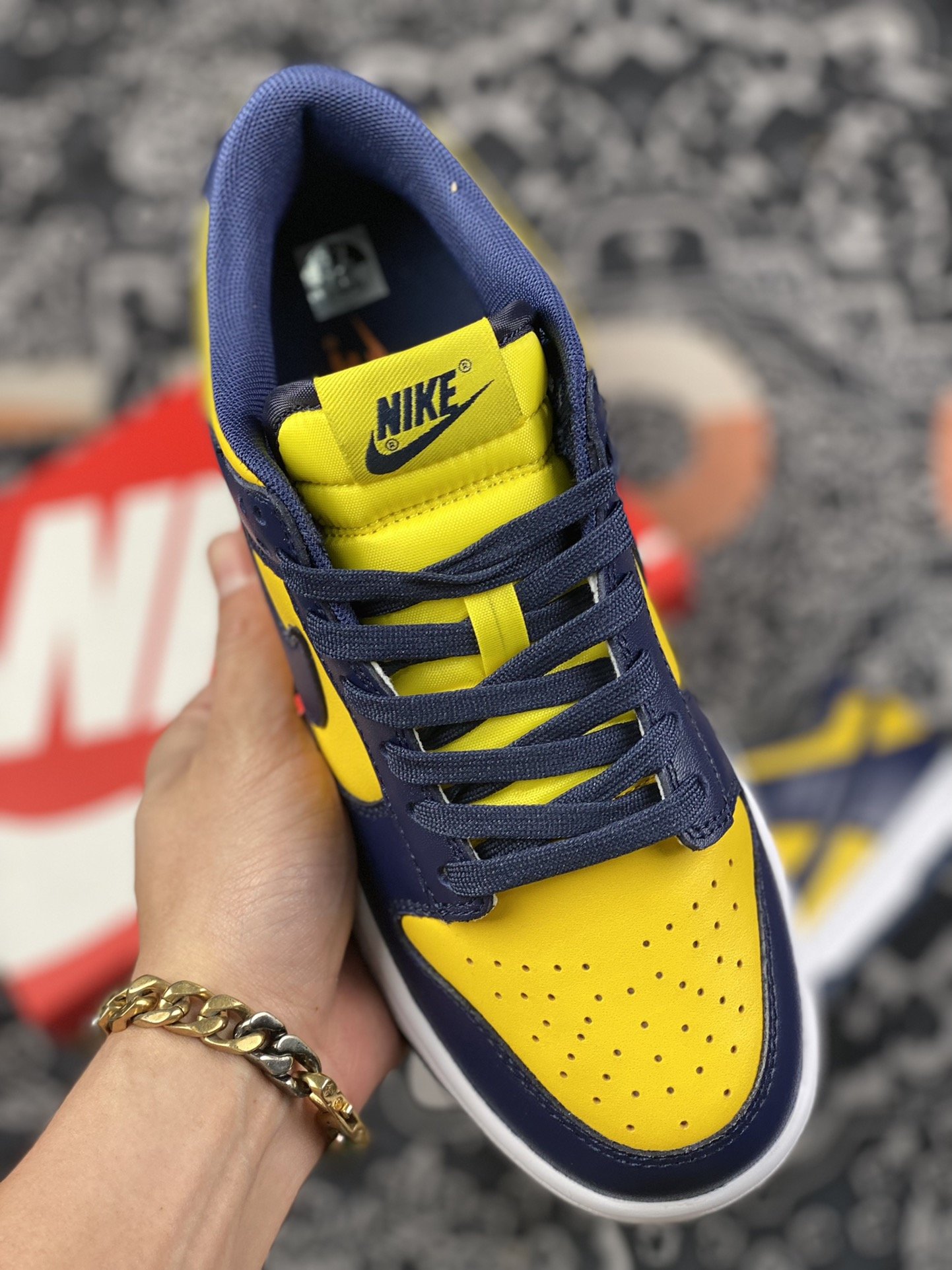 300 Nike Dunk Low Michigan 密歇根 蓝黄板鞋DD1391-700