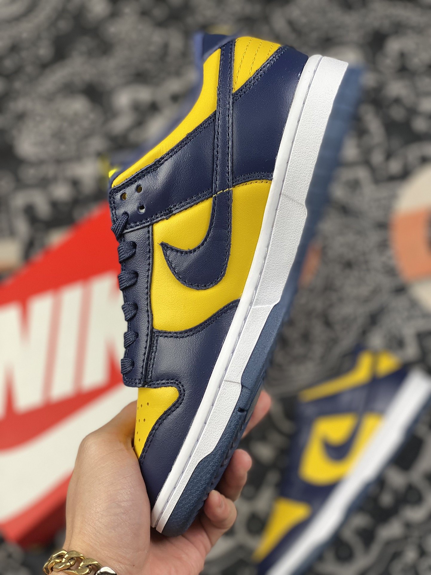 300 Nike Dunk Low Michigan 密歇根 蓝黄板鞋DD1391-700