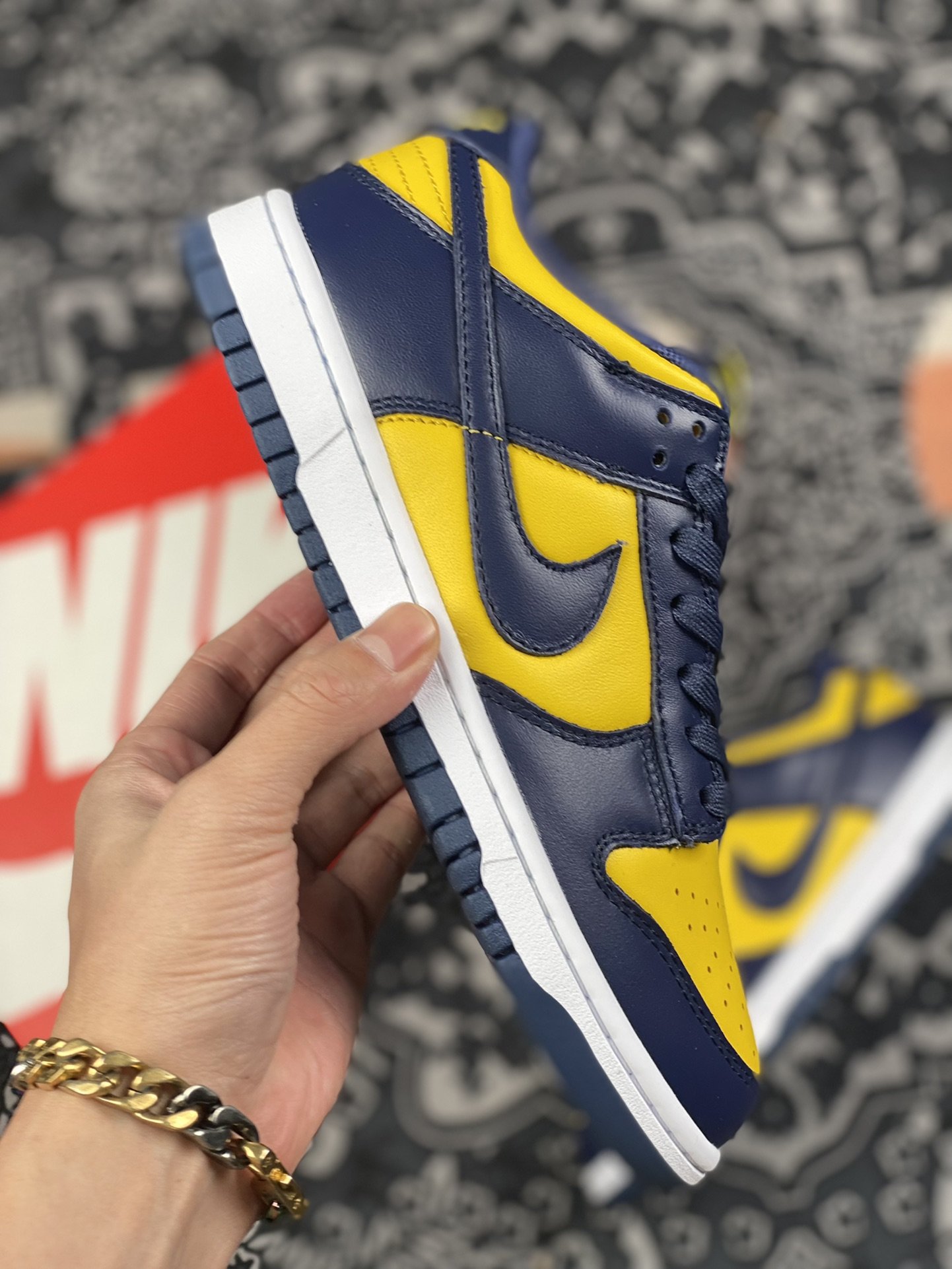 300 Nike Dunk Low Michigan 密歇根 蓝黄板鞋DD1391-700