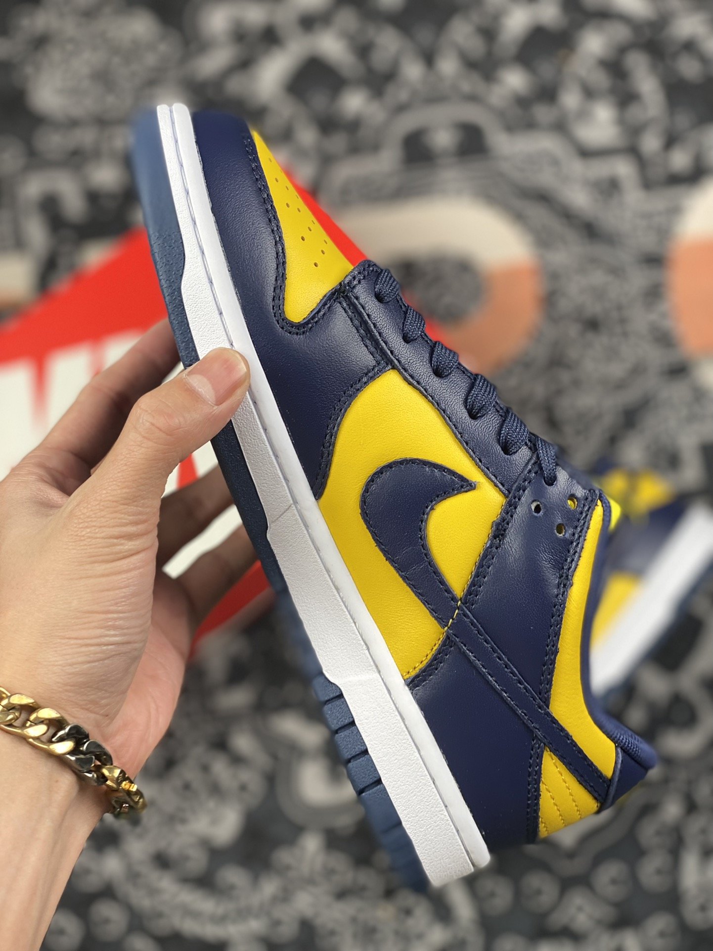 300 Nike Dunk Low Michigan 密歇根 蓝黄板鞋DD1391-700