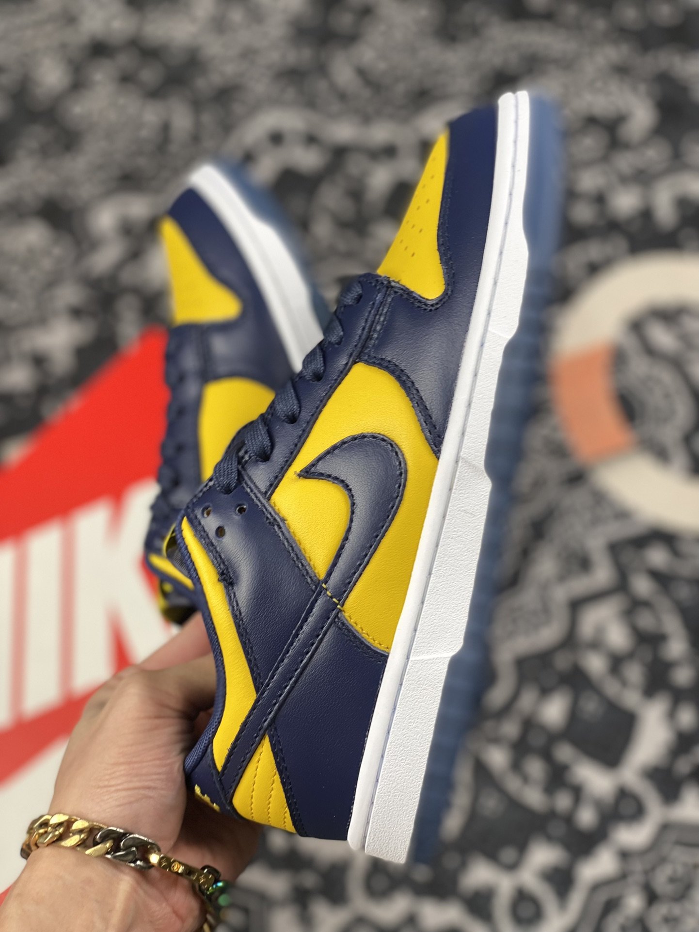 300 Nike Dunk Low Michigan 密歇根 蓝黄板鞋DD1391-700