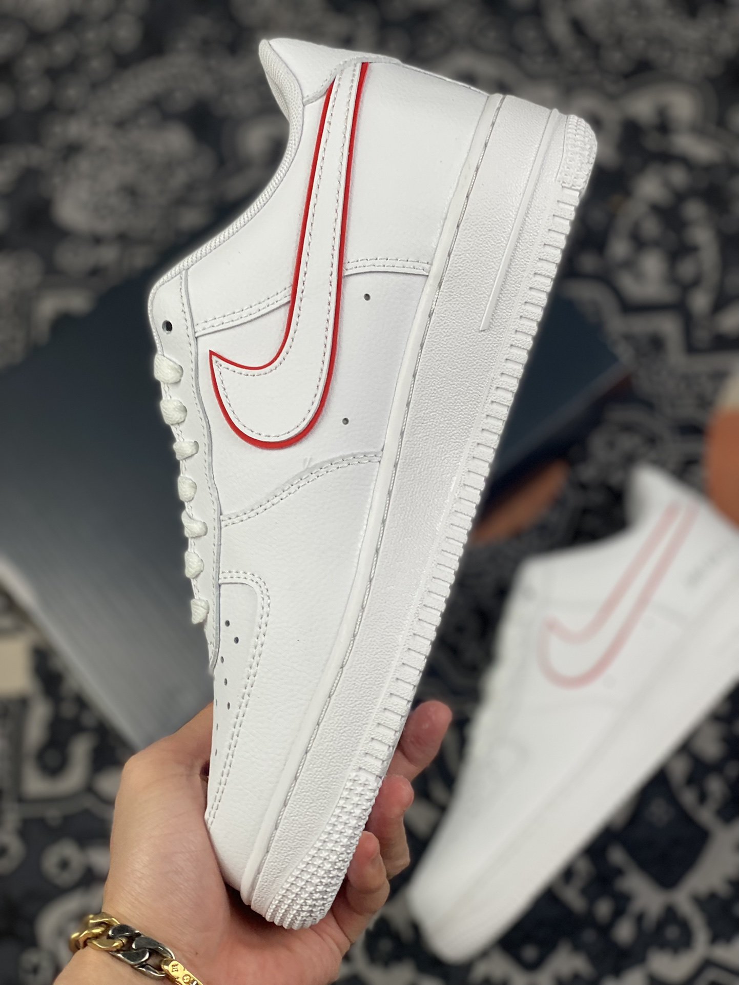 200 Air Force 1 ’07 Low 白红原楦头原纸板 DQ0791-100