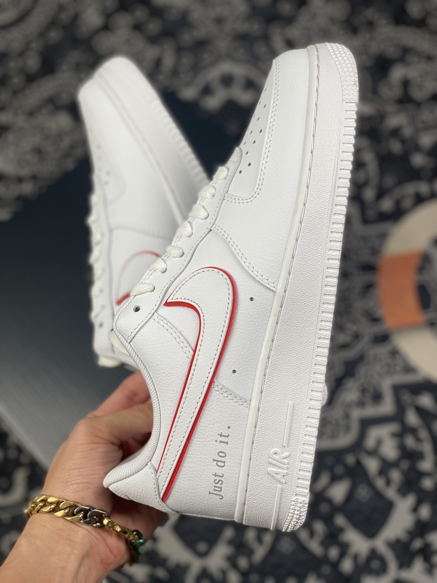 200 Air Force 1 ’07 Low 白红原楦头原纸板 DQ0791-100